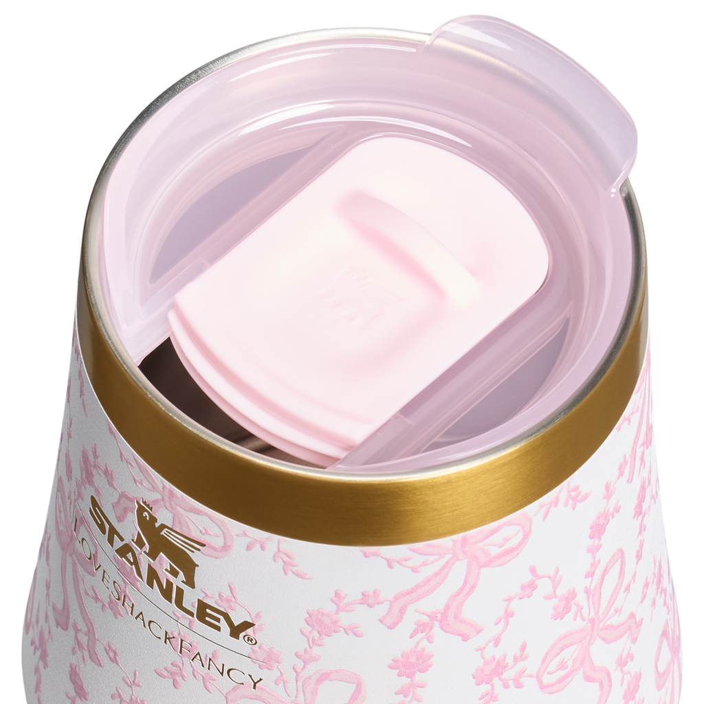 Flavor-Preserving Stanley 1913 x LoveShackFancy Holiday Reserve Wine Tumbler D204X - Reserve Collection Stainless Steel Whiskey Cup Detail