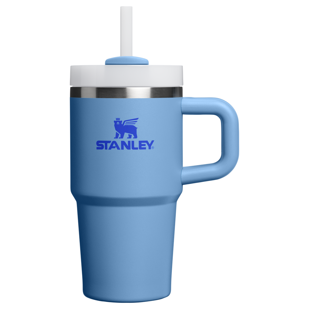 Car-Cup Friendly The Quencher H2.O Flowstate Tumbler | Stanley Create D274S - Premium Stainless Steel Straw Cup for All-Day Hydration - Blue Sky