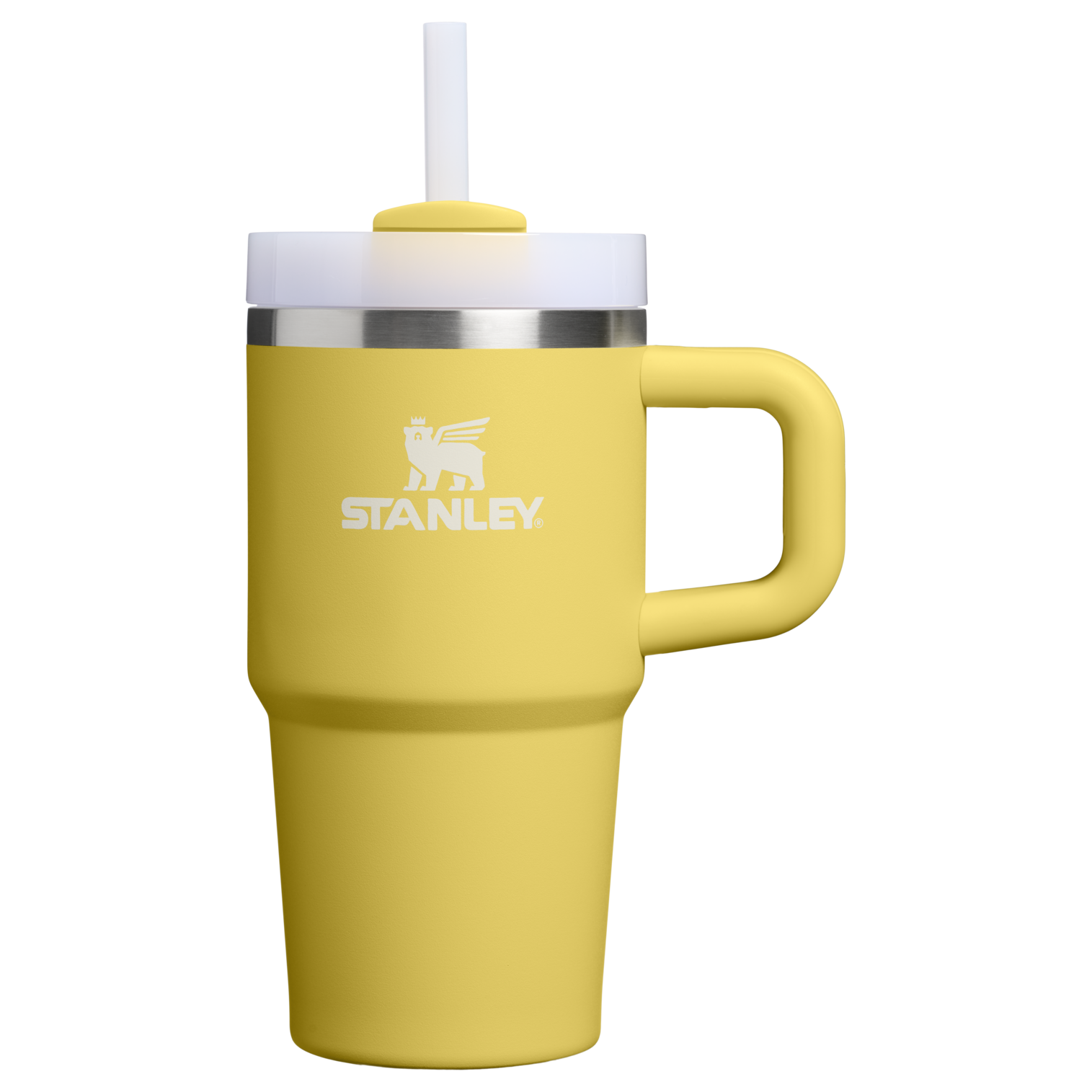 Car-Cup Friendly The Quencher H2.O Flowstate Tumbler | Stanley Create D274S - Premium Stainless Steel Straw Cup for All-Day Hydration - Daffodil