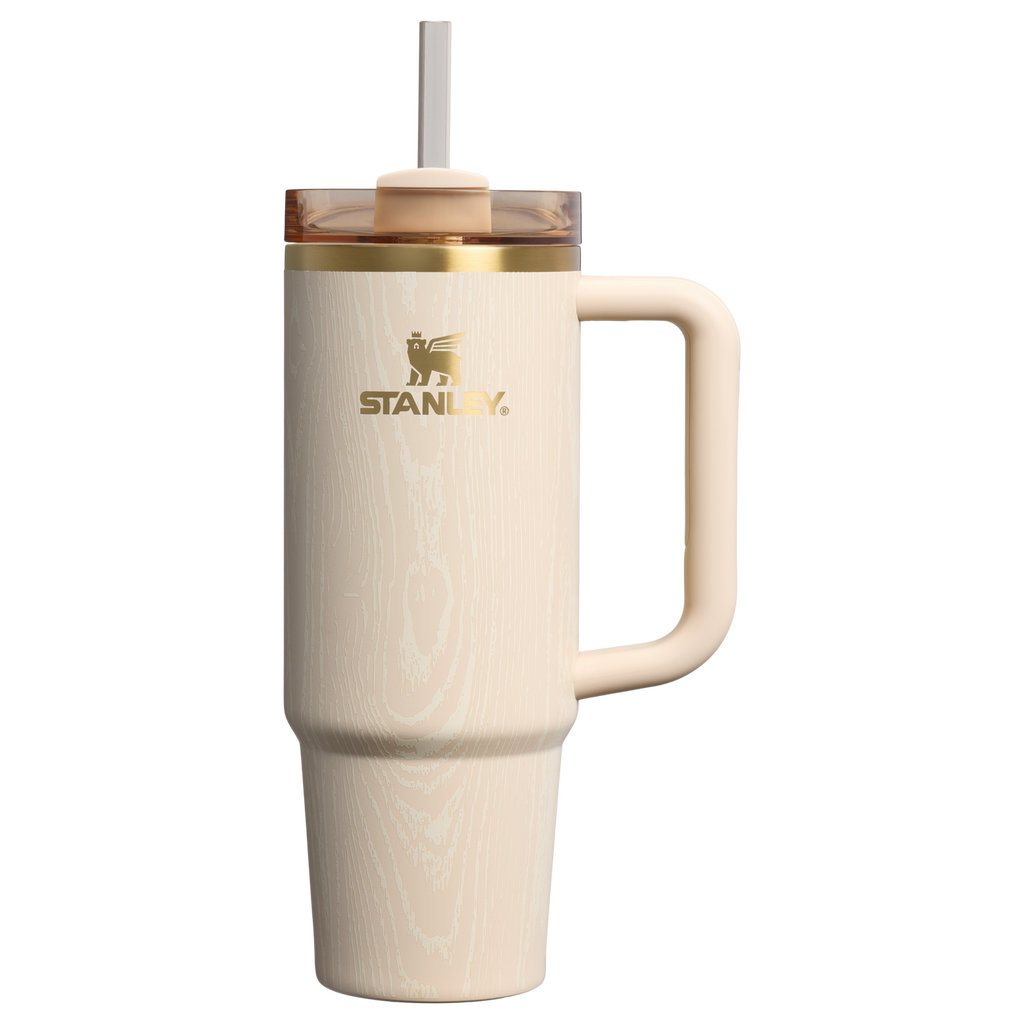 Splash-Resistant FlowState The Cheers & Cheer Quencher H2.0 Flowstate Tumbler D189S - FlowState 3-Position Lid Insulated Travel Mug - Birch Woodgrain