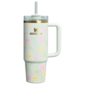 Large Capacity The Easter Quencher H2.0 Flowstate Tumbler D257F - Premium Stainless Steel Straw Cup for All-Day Hydration - Spring Blossoms
