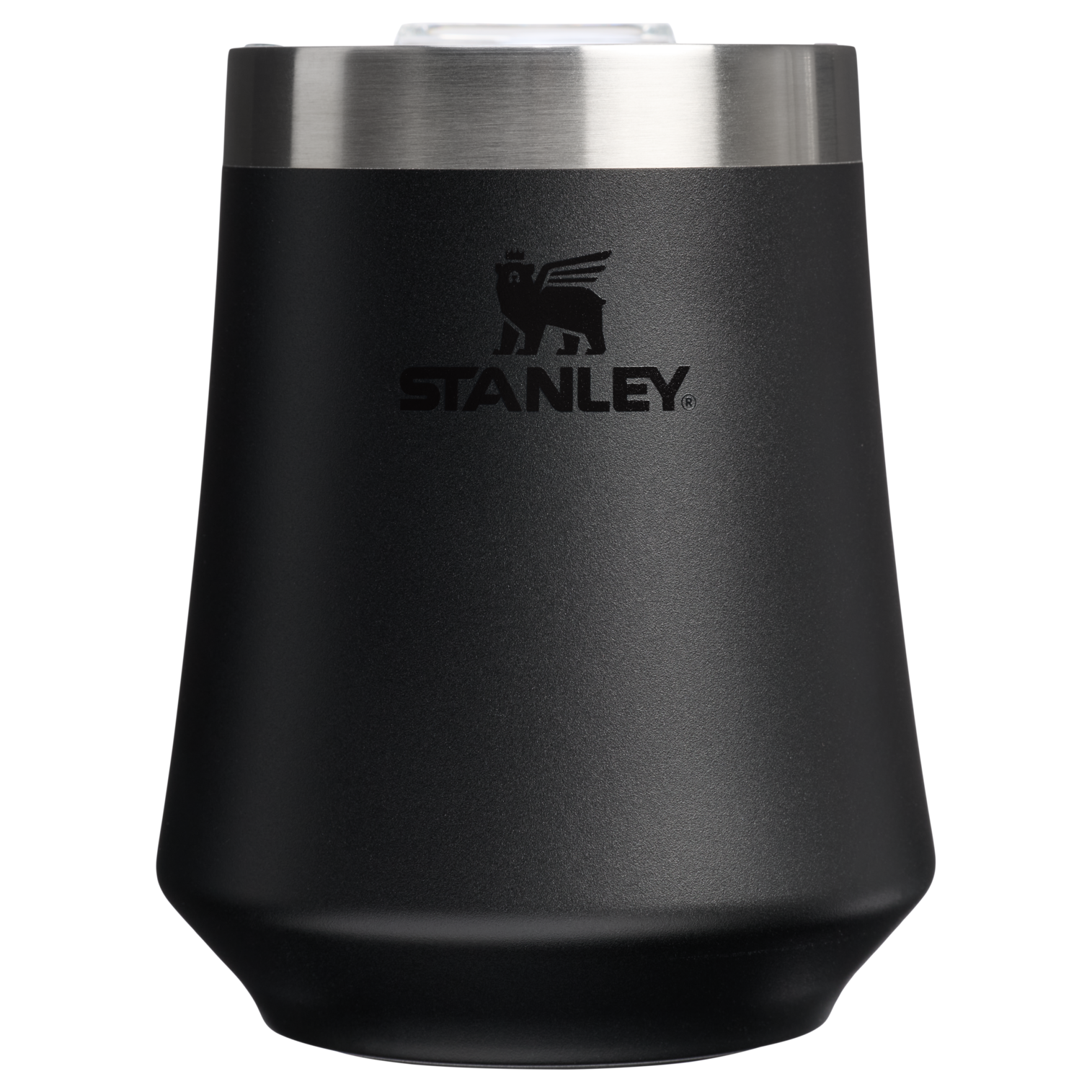 Shatterproof Luxury The Reserve Wine Tumbler D125V - Elegant Stemless Vacuum Insulated Wine Tumbler - Black 2.0