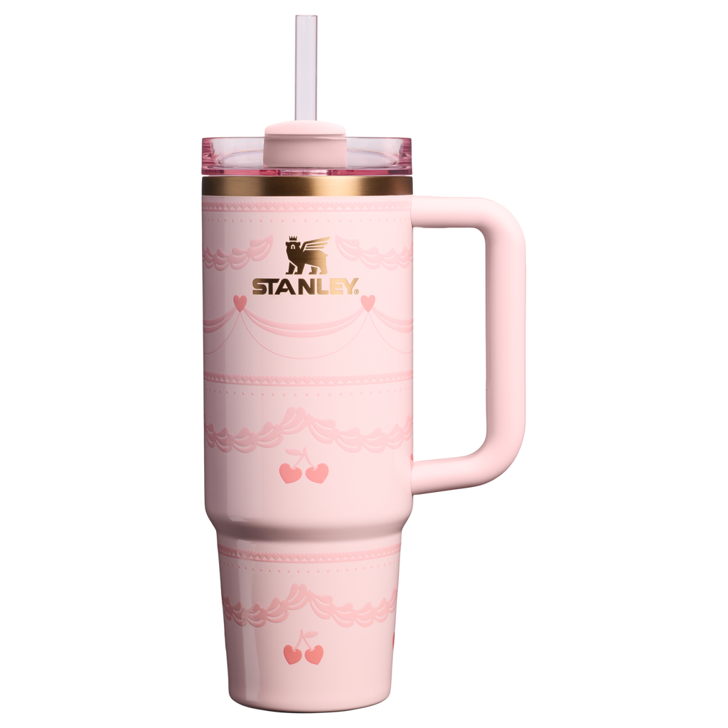 Car-Cup Friendly The Valentine’s Day Quencher H2.0 Flowstate Tumbler D232U - 40oz Large Capacity Car-Cup Friendly Quencher - Pink Velvet Cake