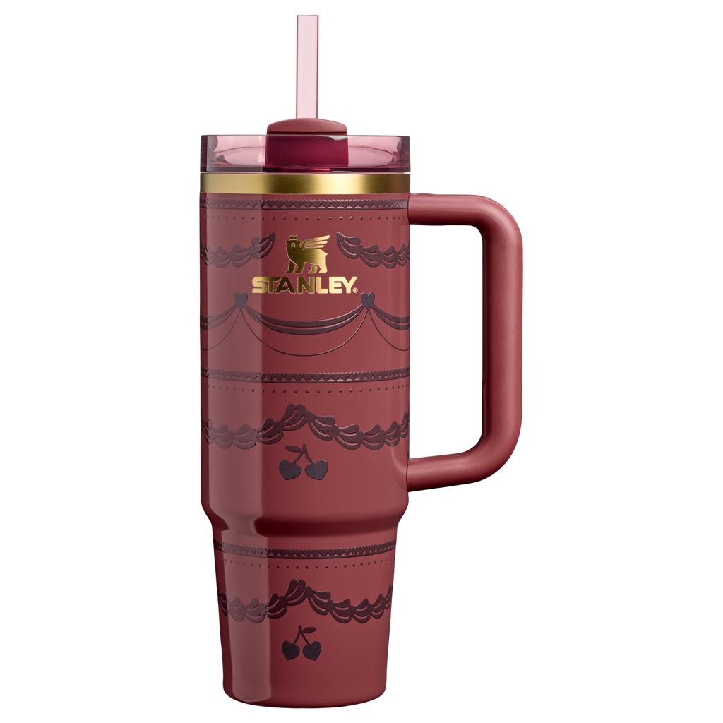 Car-Cup Friendly The Valentine’s Day Quencher H2.0 Flowstate Tumbler D232U - 40oz Large Capacity Car-Cup Friendly Quencher - Red Velvet Cake