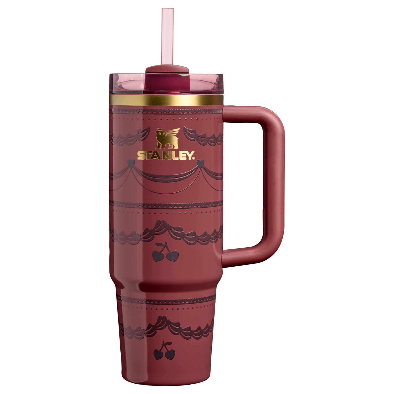Car-Cup Friendly The Valentine’s Day Quencher H2.0 Flowstate Tumbler D232U - 40oz Large Capacity Car-Cup Friendly Quencher - Red Velvet Cake