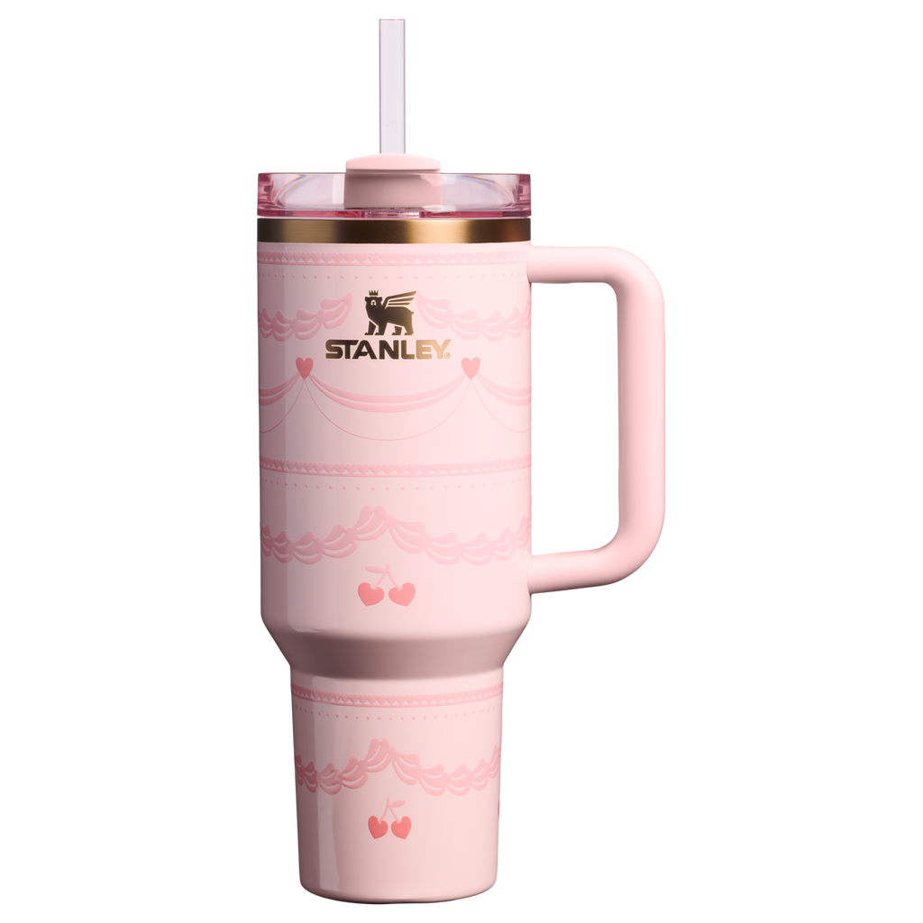 Double-Wall Vacuum The Valentine’s Day Quencher H2.0 Flowstate Tumbler D231T - Premium Stainless Steel Straw Cup for All-Day Hydration - Pink Velvet Cake