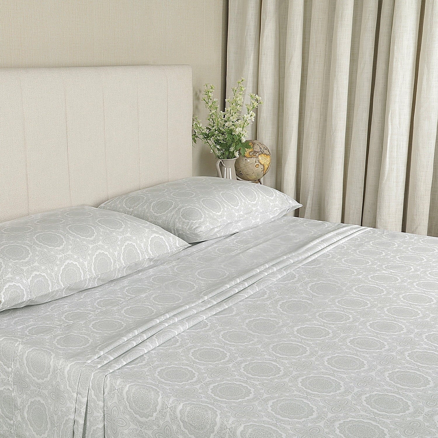 Ultra-Soft 100% Cotton Queen Sheets Set, 4 Piece Bed Sheets Set with HeiQ Fresh, Percale Weave, Hotel Luxury, Ultra Soft Sheets ... - Premium Ultra-Soft Pillowcase Pair for Sleeping - Default Title