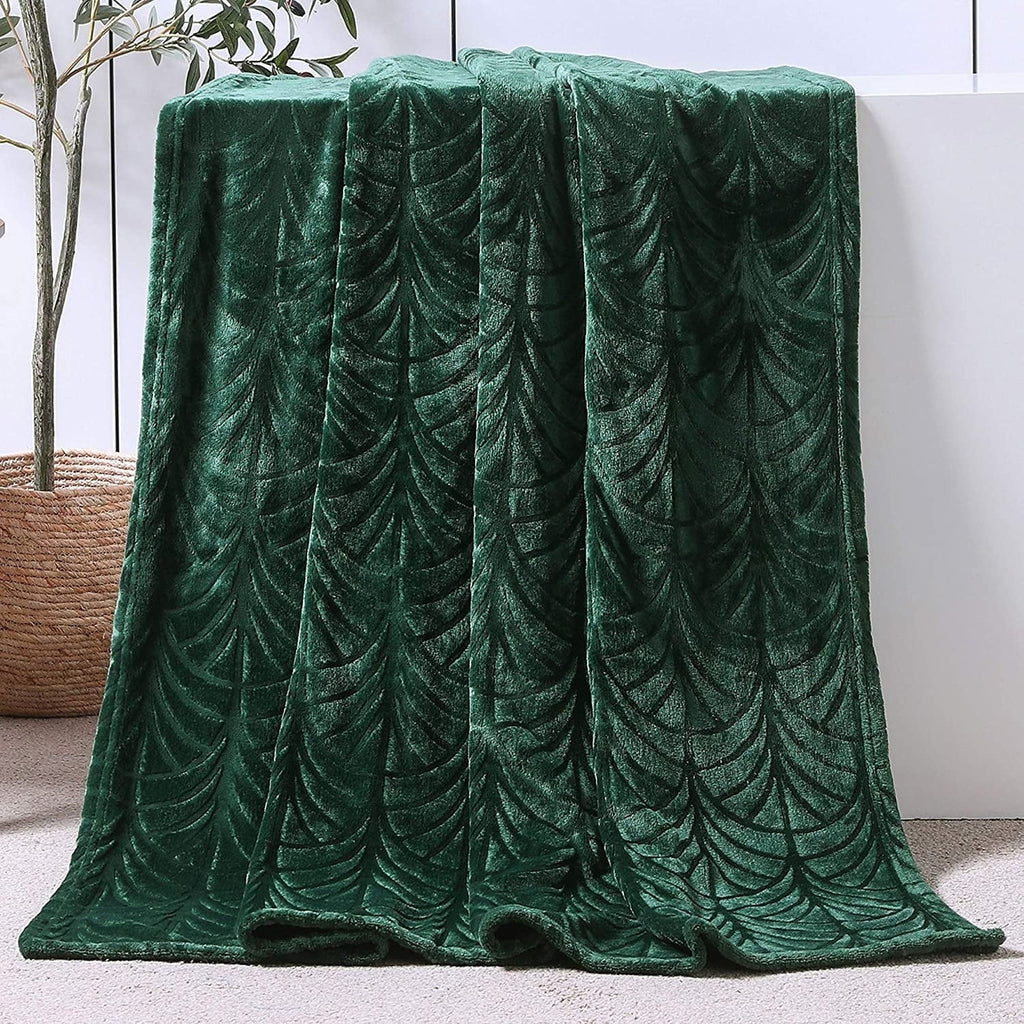 Decorative Knitted Fleece Throw Blanket for Couch, Soft Fluffy Sofa Bed Blanket with Vintage Pattern for All Season, Warm and Lightweigh... - Super Soft Reversible Sherpa Flannel Blanket - Default Title