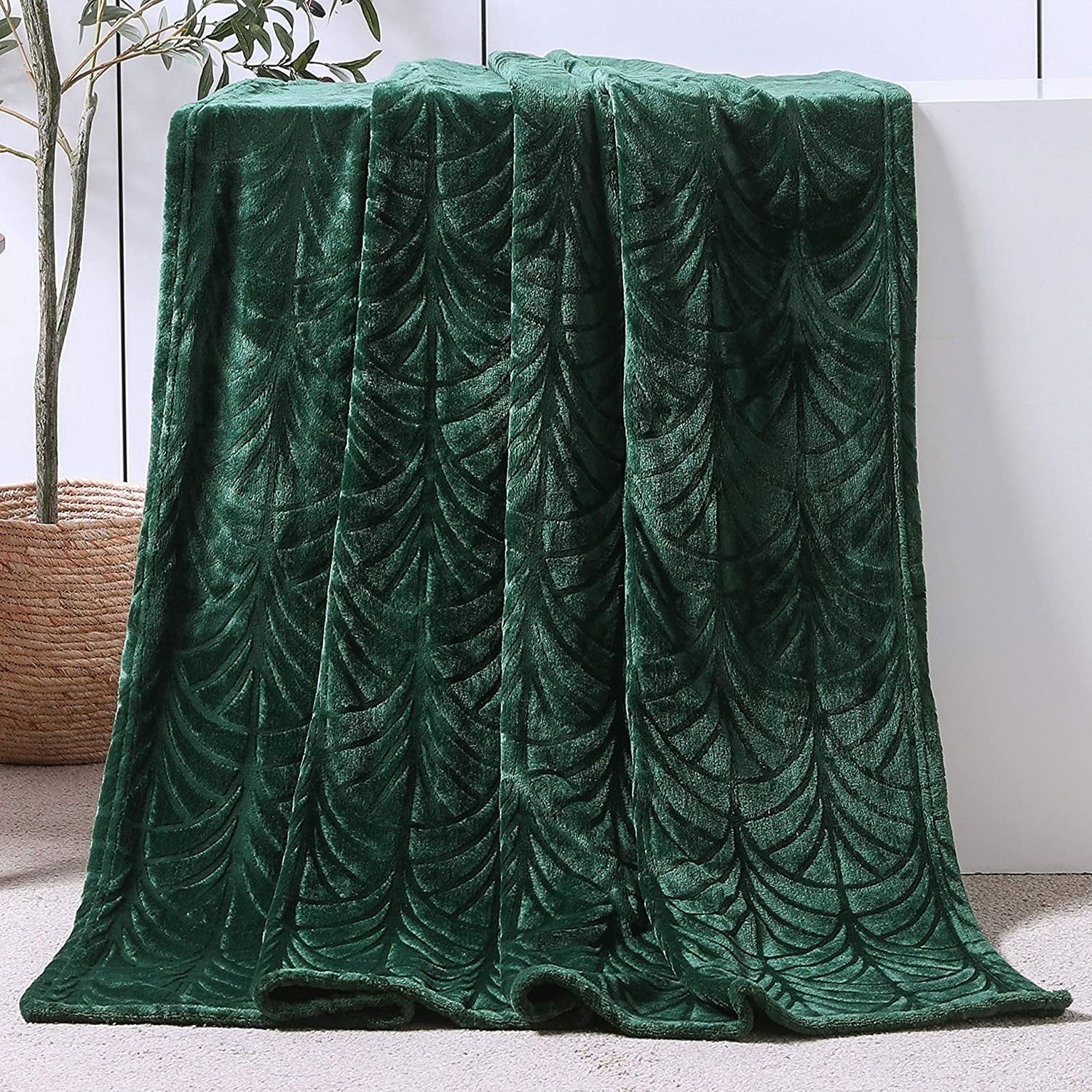 Decorative Knitted Fleece Throw Blanket for Couch, Soft Fluffy Sofa Bed Blanket with Vintage Pattern for All Season, Warm and Lightweigh... - Super Soft Reversible Sherpa Flannel Blanket - Default Title