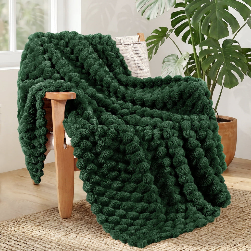 Lightweight Warm 50"x60" Throw Blanket for Couch with Expanded 3D-Jacquard Pattern, Fuzzy Soft Cozy Exquisite Blankets or All Season, ... - Lightweight Plush Warm Blanket for All Seasons - Default Title