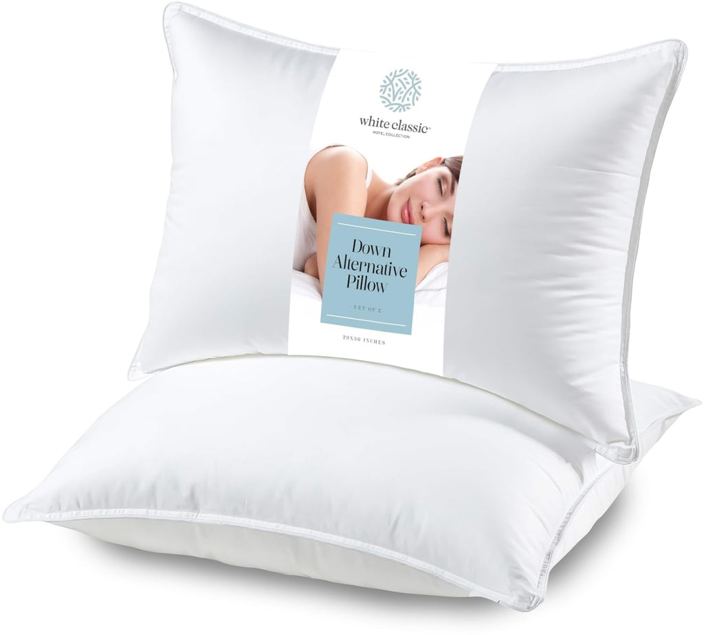 Fluffy Shredded Bed Pillows for Sleeping 2 Pc Set, Queen Size Pillow Side Sleeper Set, Down Alternative Luxury Hotel Soft Pillow 28x2... - Ergonomic Memory Foam Pillow for Neck Pain Support - Default Title