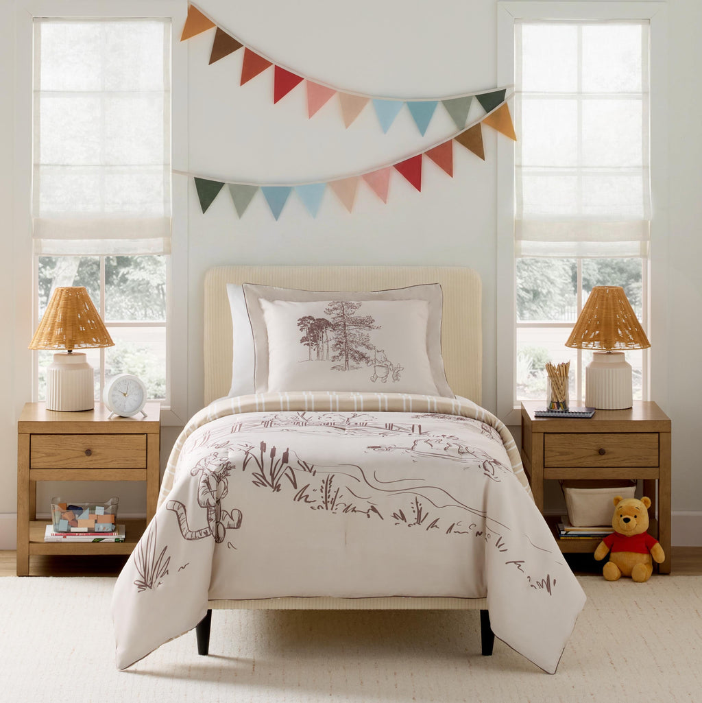 Luxurious Quilted Kids 2 Piece Khaki Comforter and Sham Bedding Set, Twin/Full - All-Season Down Alternative Comforter Insert - Default Title
