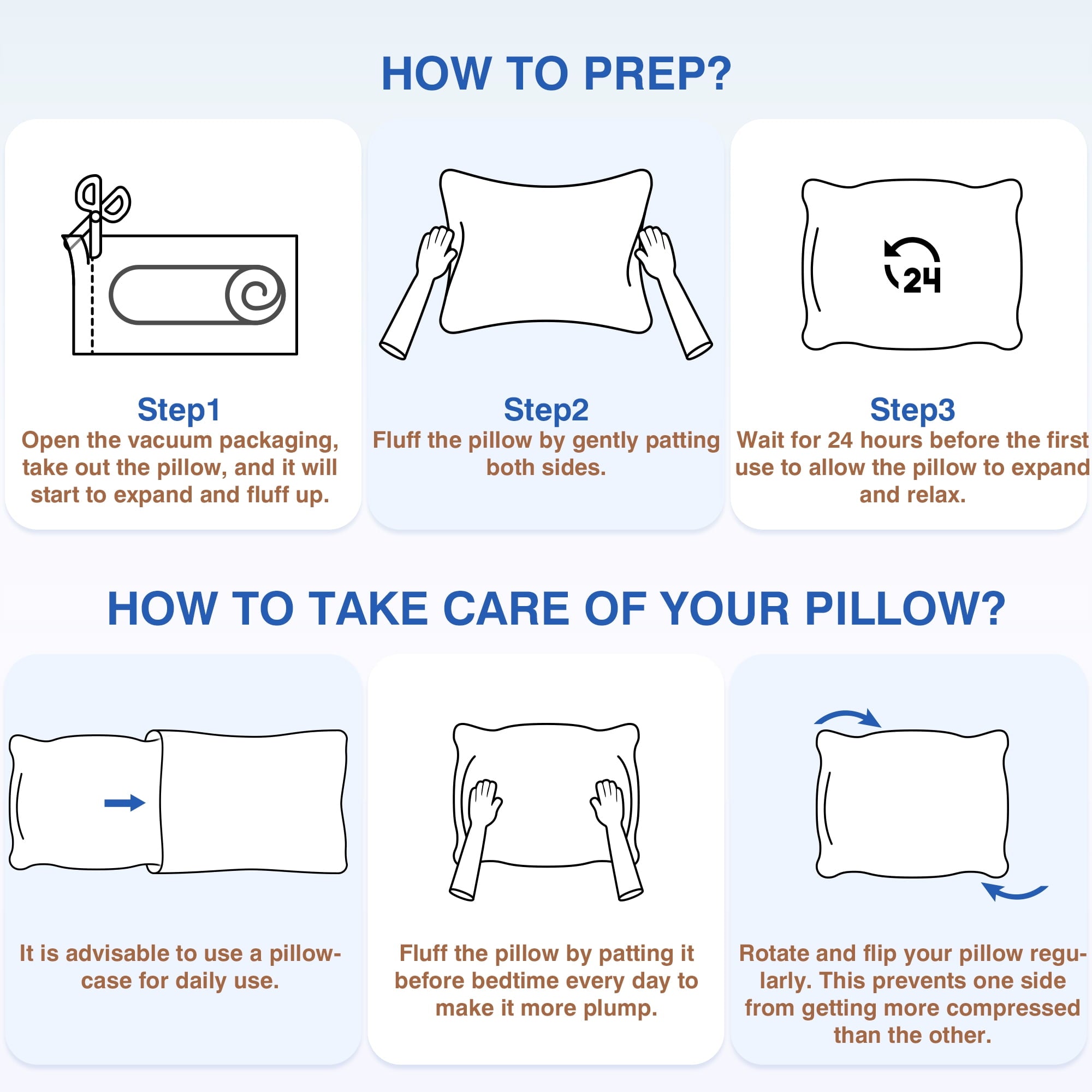 Orthopedic Support Pillows and Bed Pillows Queen Size for Sleeping,With 2 Set of Soft Cotton Cover- Pack of 2 - Ergonomic Memory Foam Pillow for Neck Pain Support Detail