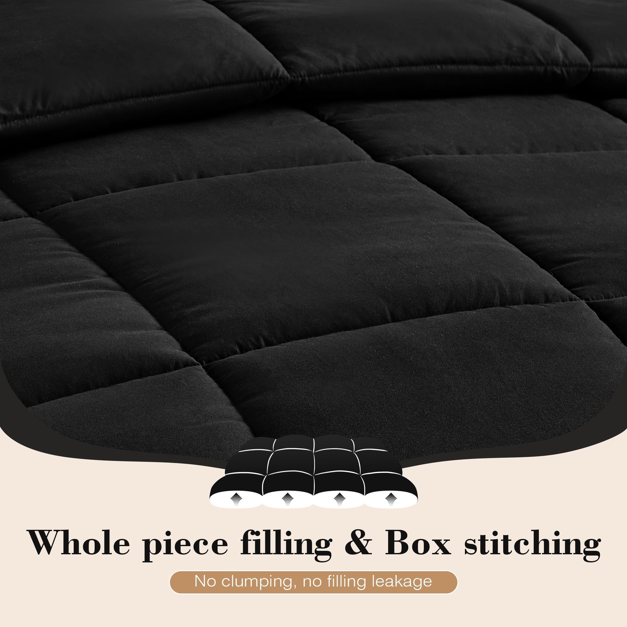 Hypoallergenic Cloud Queen Size Comforter Sets, 3 Piece Soft Quilted Bedding Sets, All-Season Down Alternative Comforter with 2 Pillow Sha... - Hypoallergenic Ultra-Fluffy Quilt for Winter Detail