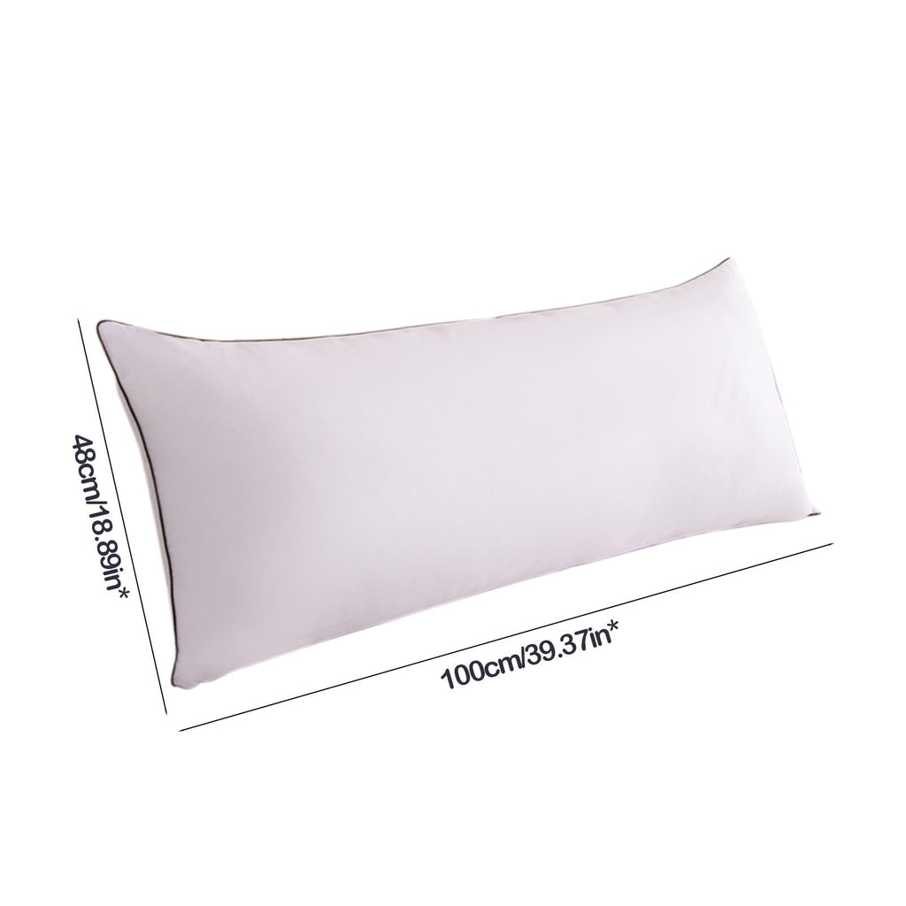 Fluffy Shredded Long Pillows For Bed King Clearance! 100*48cm White Gentle Support Soybean Pillow, Comfortable Breathable Bed Pillows... - Decorative Throw Pillow Cushion for Sofa & Bed Detail