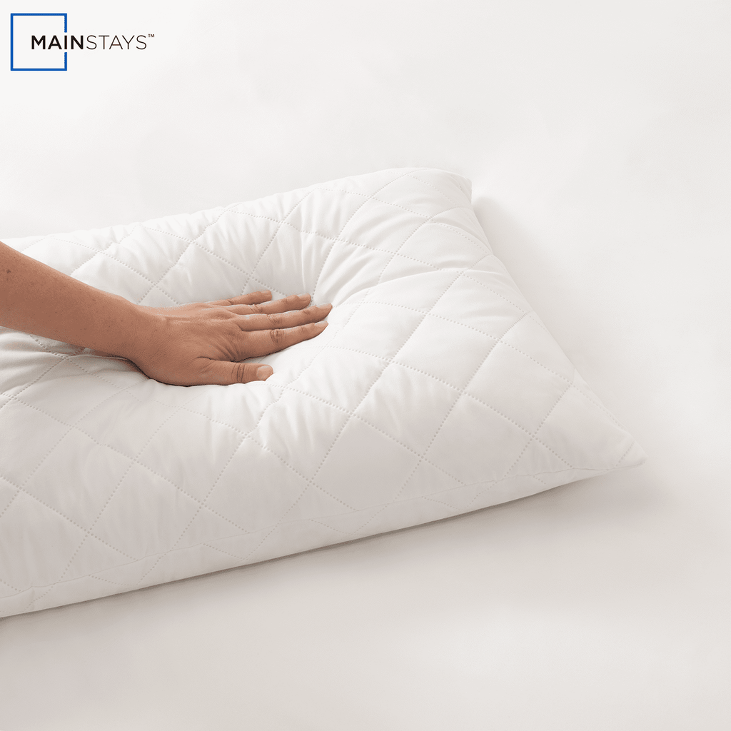 Decorative Plump Memory Foam Cluster Bed Pillow, Standard Queen - Ergonomic Memory Foam Pillow for Neck Pain Support Detail