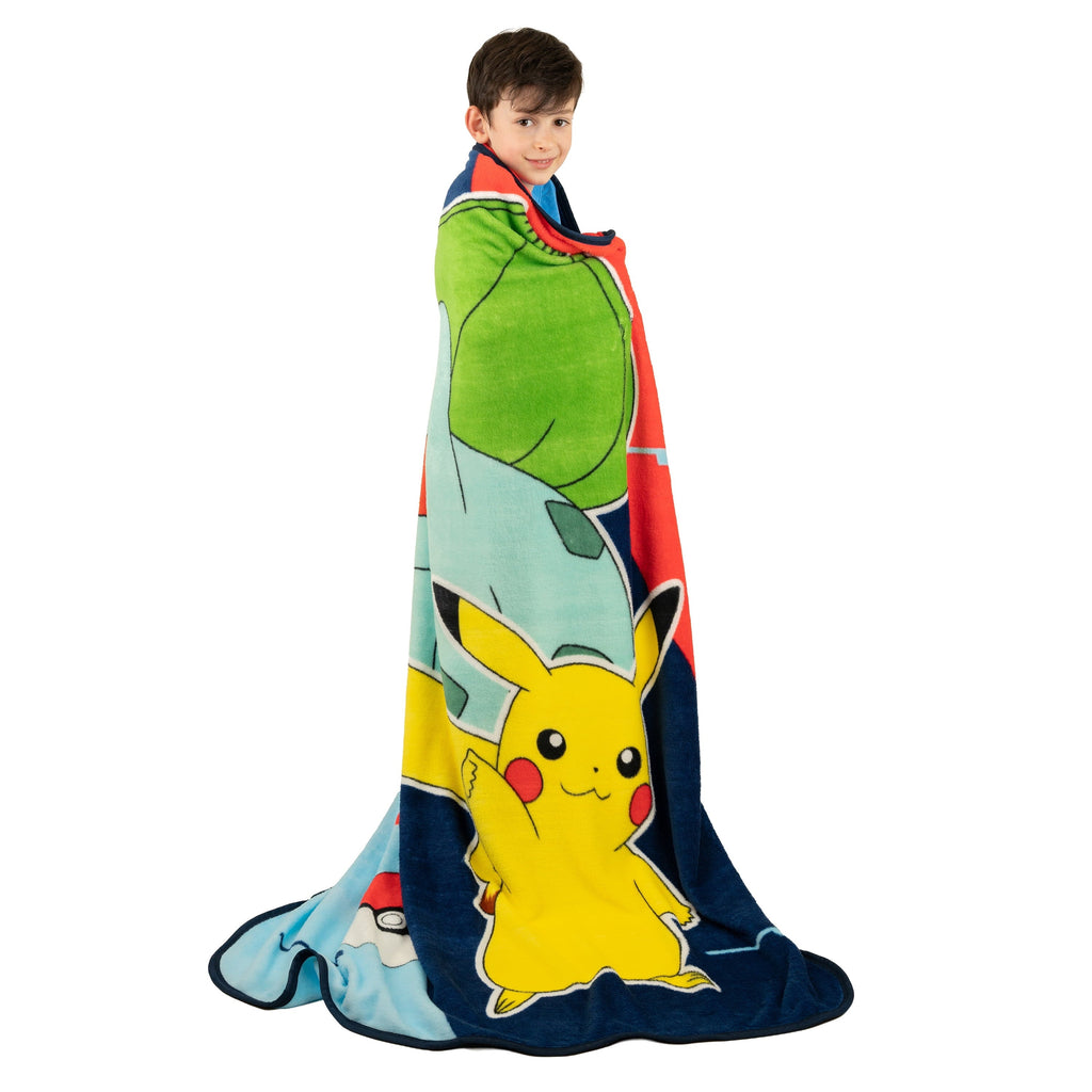 Reversible Sherpa Kids Print Fleece Throw Blanket, 46 x 60 - Lightweight Plush Warm Blanket for All Seasons Detail