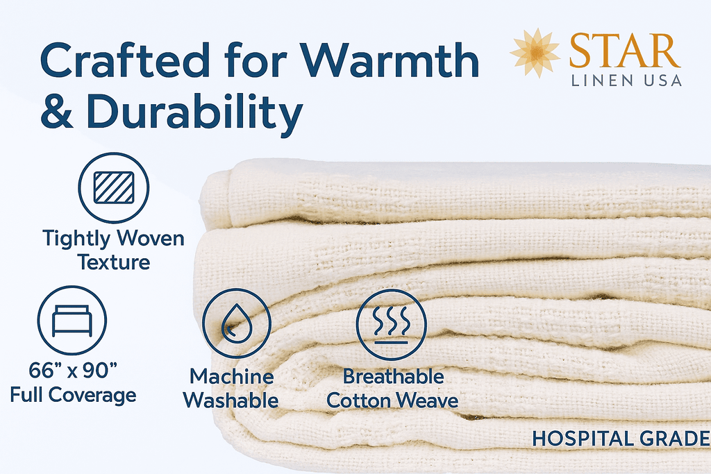 Super Soft Flannel Hospital Thermal Blanket Throw Snag Free | 100% Cotton | Twin 66"x90" | White (1) - Luxury Knitted Decorative Throw Blanket with Fringes Detail