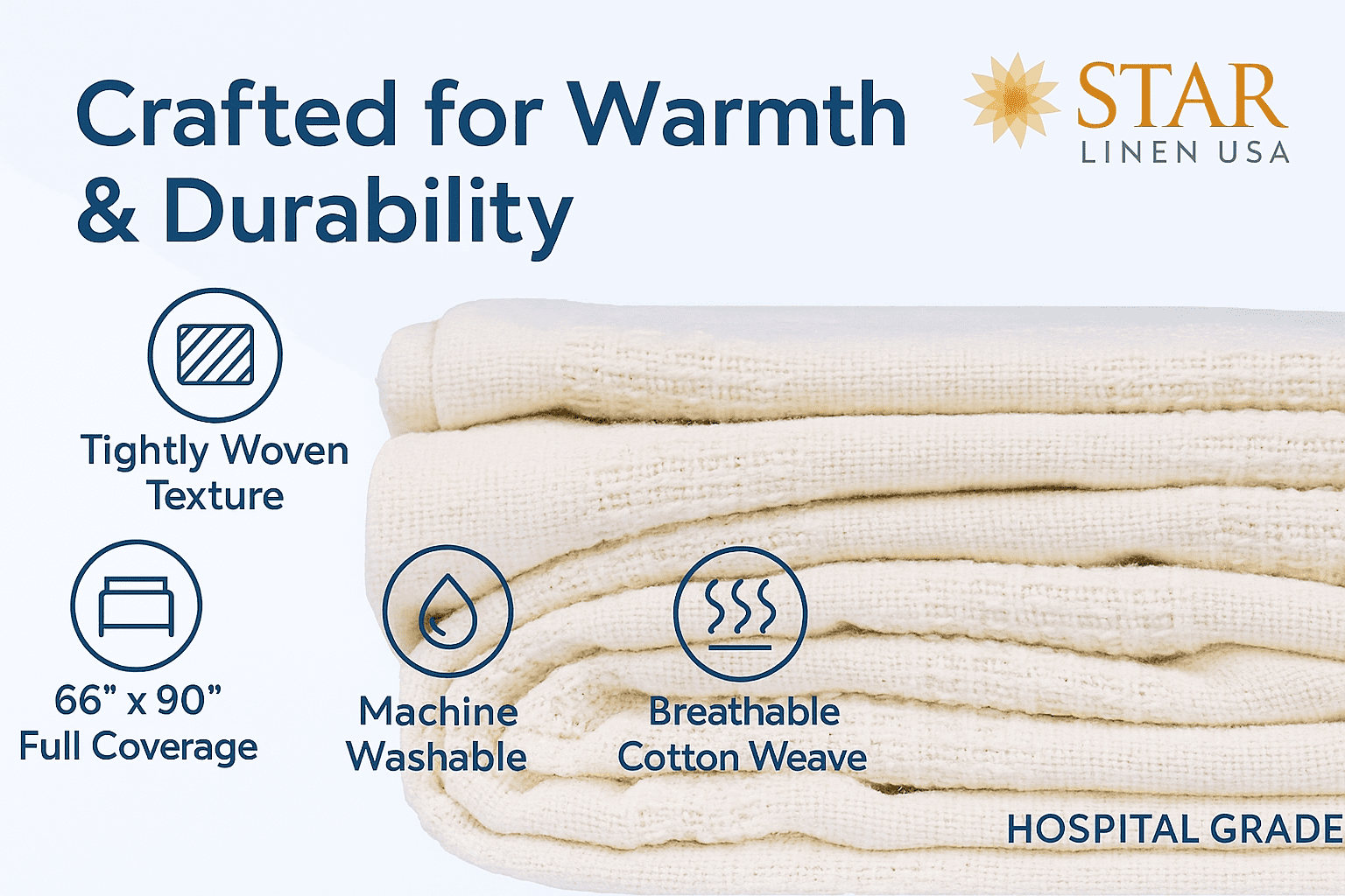 Super Soft Flannel Hospital Thermal Blanket Throw Snag Free | 100% Cotton | Twin 66"x90" | White (1) - Luxury Knitted Decorative Throw Blanket with Fringes Detail