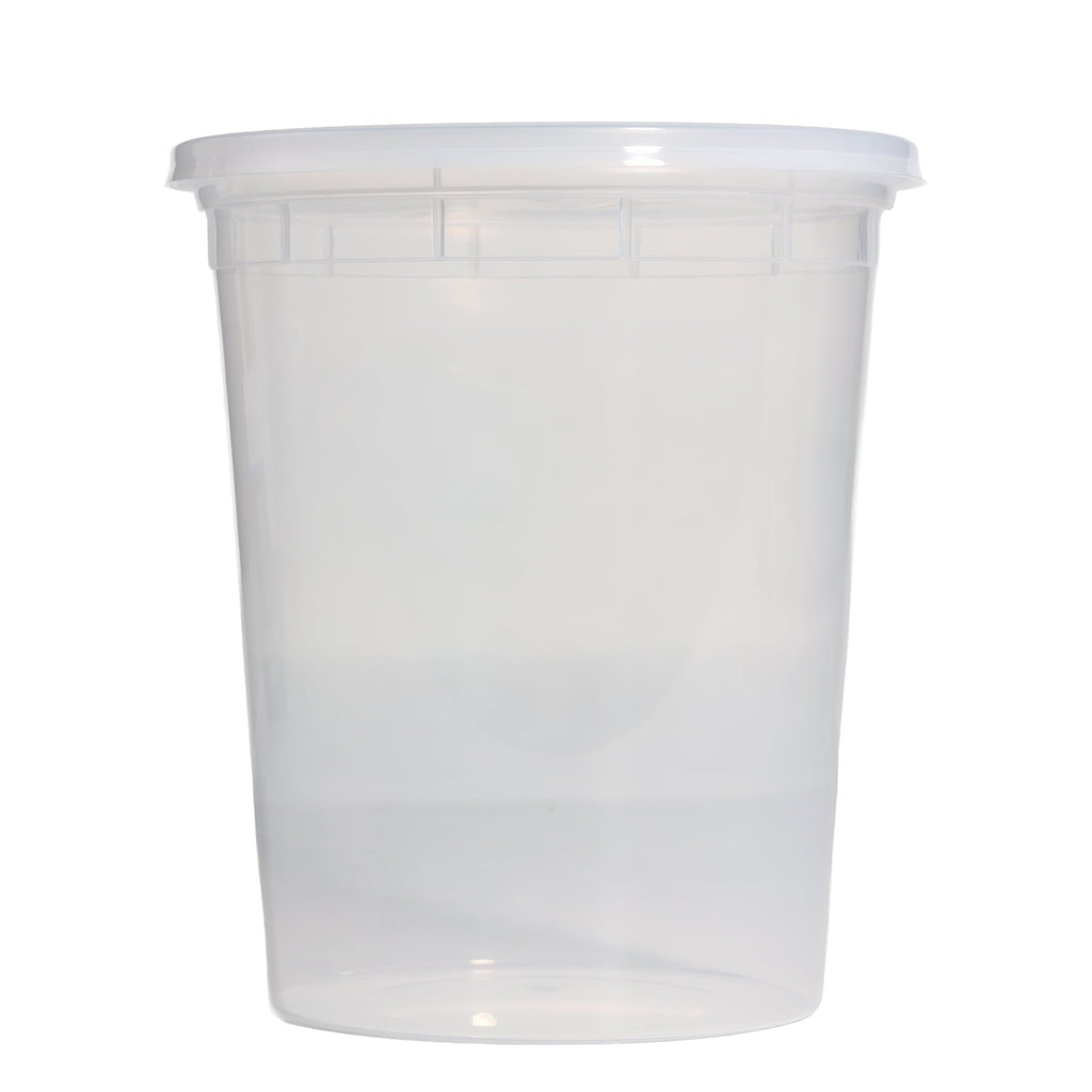 Sweet Treat Shaped 40 Piece 32oz Plastic Deli Container, Ideal Use for Meal Prep and Batch Cooking - Deliciously Soft Cupcake Sensory Glob Detail