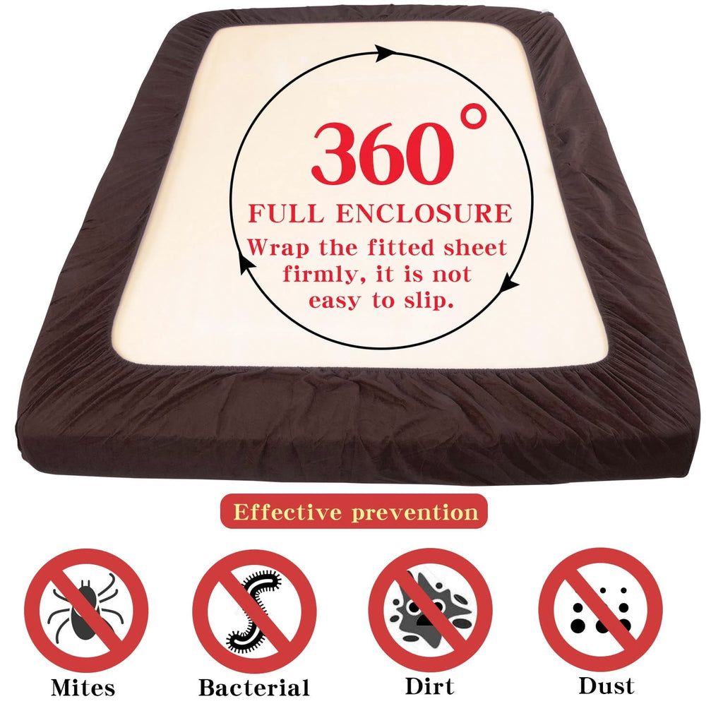 Ultra-Soft Premium 1800 Series Microfiber Queen Fitted Sheet with Deep Pocket, Ultra Soft and Breathable Fitted Bed Sheet, 60x80... - Premium Ultra-Soft Pillowcase Pair for Sleeping Detail