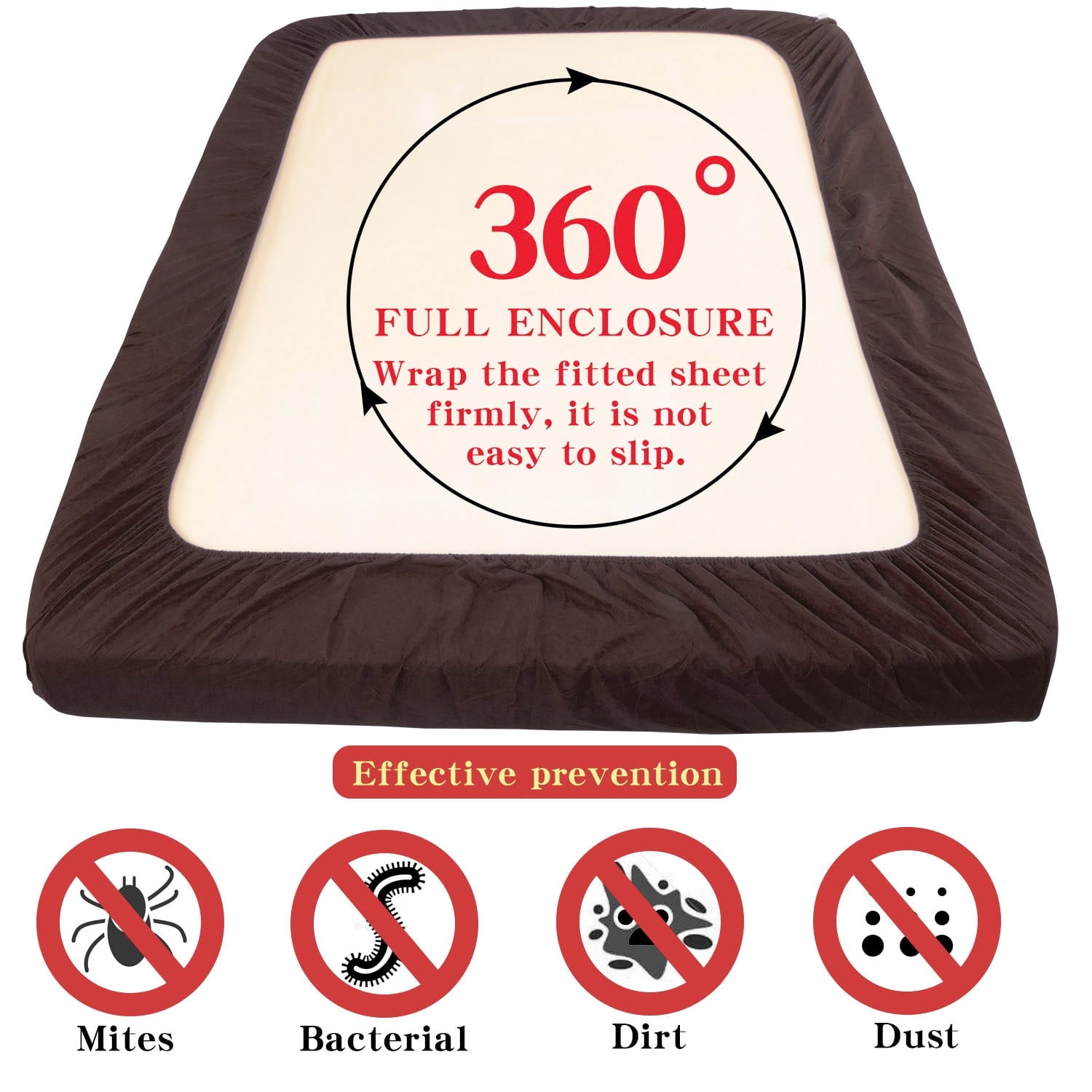 Ultra-Soft Premium 1800 Series Microfiber Queen Fitted Sheet with Deep Pocket, Ultra Soft and Breathable Fitted Bed Sheet, 60x80... - Premium Ultra-Soft Pillowcase Pair for Sleeping Detail
