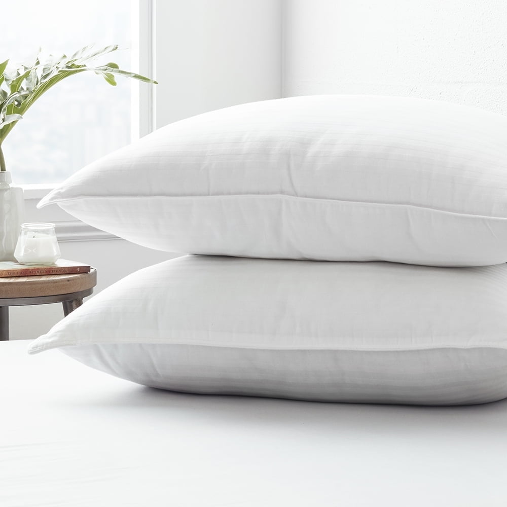 Decorative Plump Bed Pillow 2-Pack Standard/Queen Size For All Sleep Styles - Back, Side and Stomach Sleepers - Decorative Throw Pillow Cushion for Sofa & Bed Detail