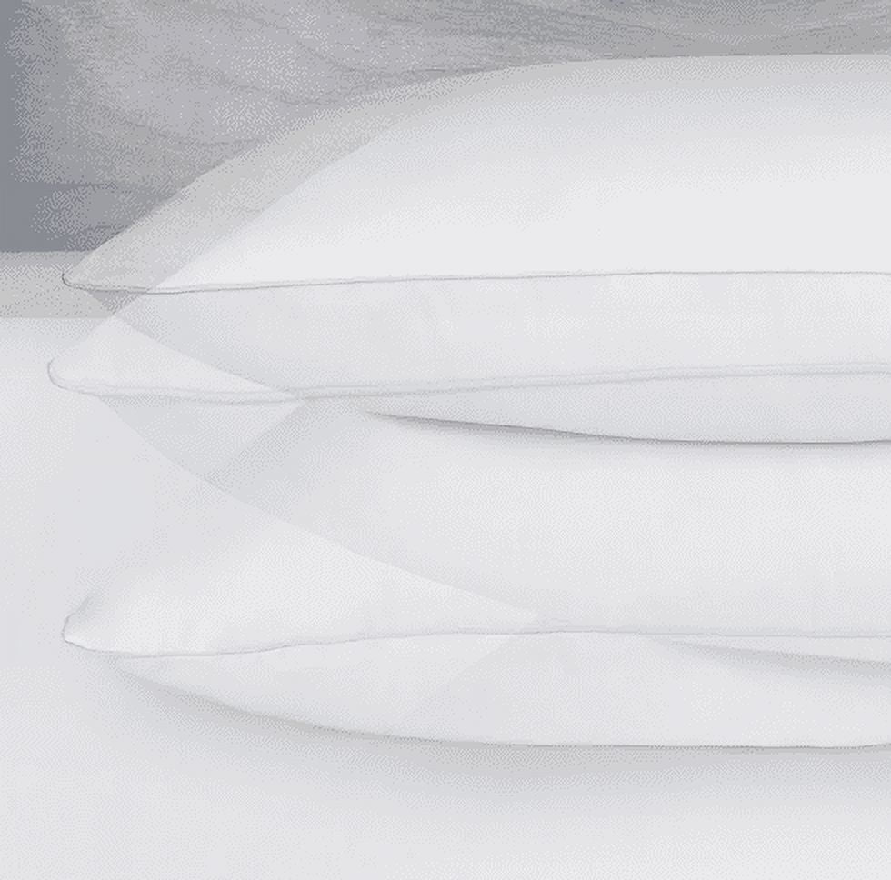Decorative Plump Queen Microfiber Polyester Bed Pillows Hypoallergenic (2 Count) - Orthopedic Shredded Foam Bed Pillow Set Detail