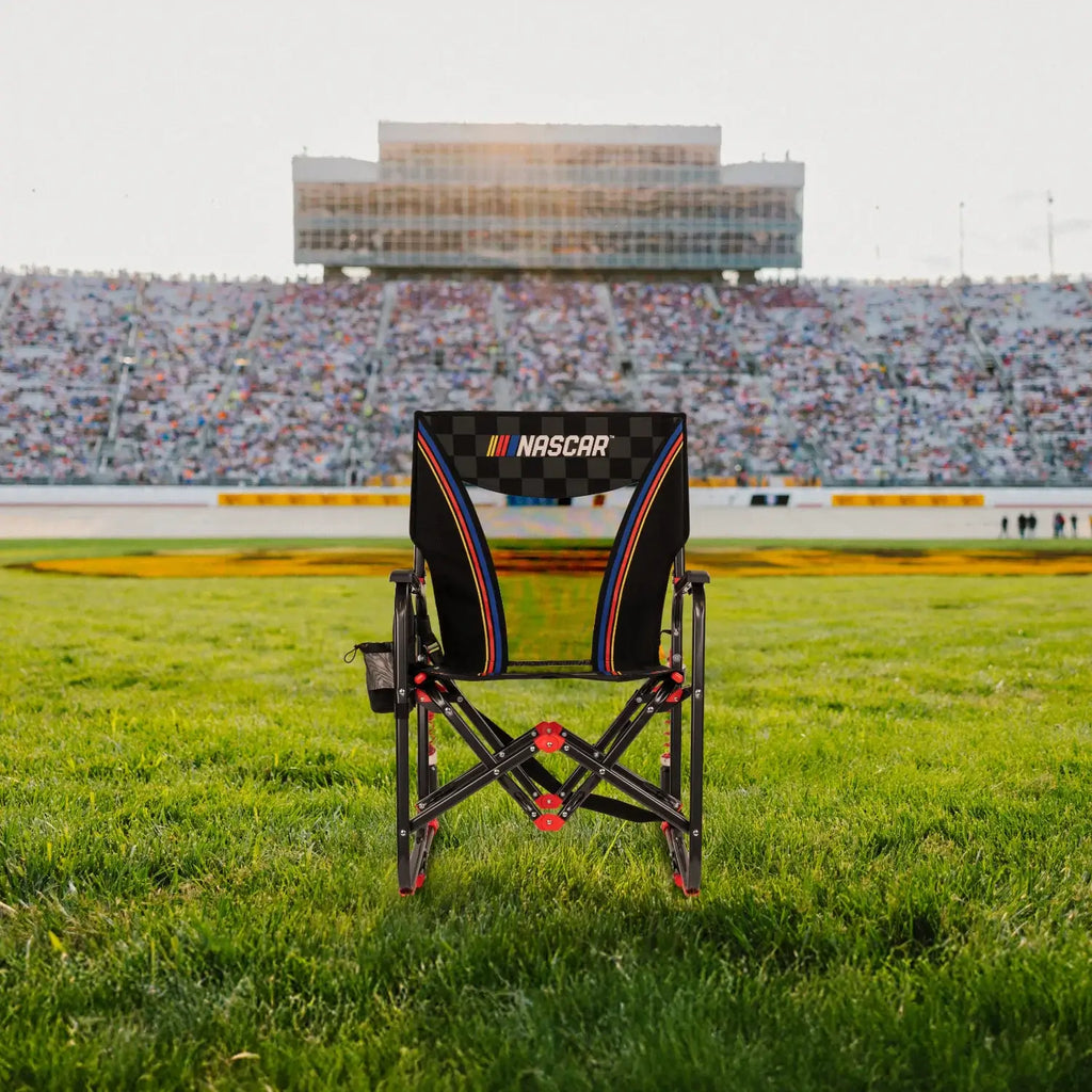 Smooth Motion Adjustable Rocker - NASCAR - Choice 899 - Patented Spring-Action Rocking Chair for Camping Detail