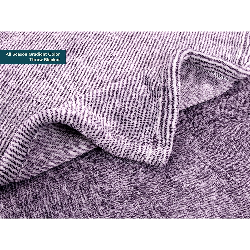 Super Soft Flannel Flannel Fleece Ombre Throw Blanket for Couch | Super Soft Cozy Microfiber Couch Blanket | Gradient Decorative Accent ... - Luxury Knitted Decorative Throw Blanket with Fringes Detail