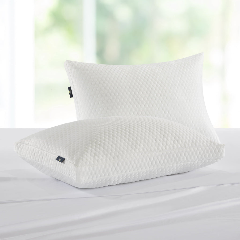 Fluffy Shredded Sleep Chill Standard/Queen Bed Pillow, Hypoallergenic Fill - Hotel Quality Plush Sleeping Pillows Detail