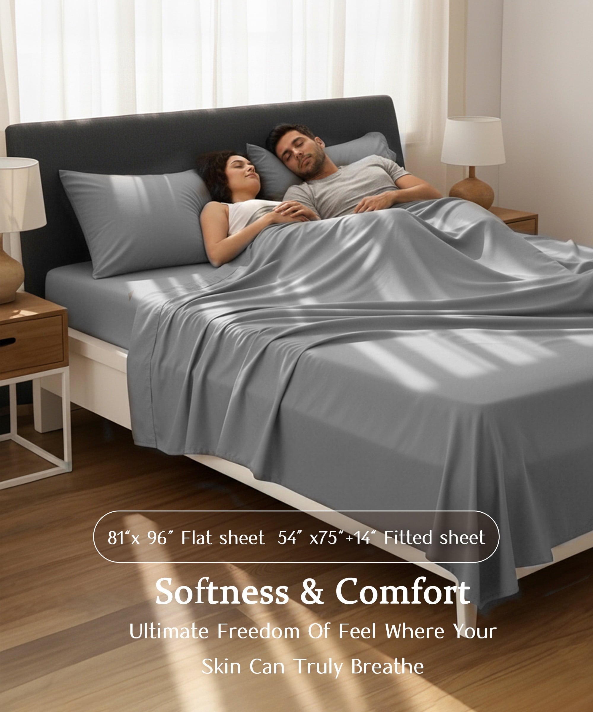 Premium Egyptian Cotton Full Size 4 Piece Sheet Set, Comfy Breathable Cooling Bed Sheets Set, Hotel Luxury Bedding, Deep Pockets, Ultra-Soft,... - Cooling Hotel Quality Bedding Sheets and Pillowcases Detail