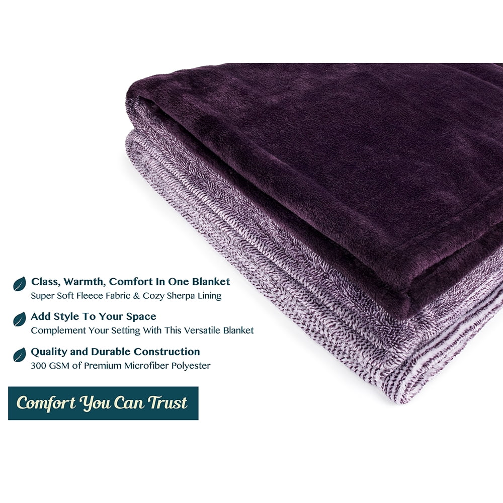 Super Soft Flannel Flannel Fleece Ombre Throw Blanket for Couch | Super Soft Cozy Microfiber Couch Blanket | Gradient Decorative Accent ... - Luxury Knitted Decorative Throw Blanket with Fringes Detail
