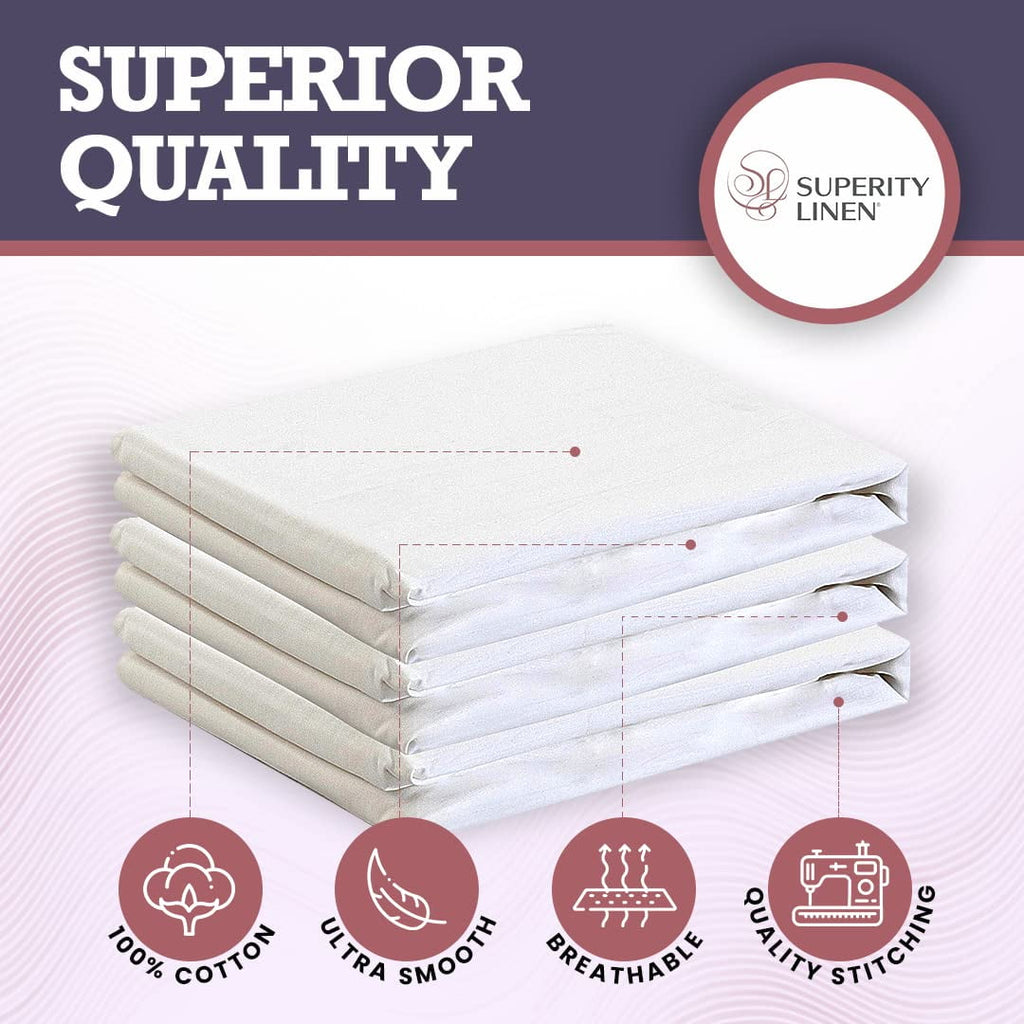 Wrinkle-Resistant Oversized King Size Flat Sheet for Bed - 100% Cotton - Durable and Comfortable with 200 Thread Count - Soft, Breathea... - Premium Ultra-Soft Pillowcase Pair for Sleeping Detail
