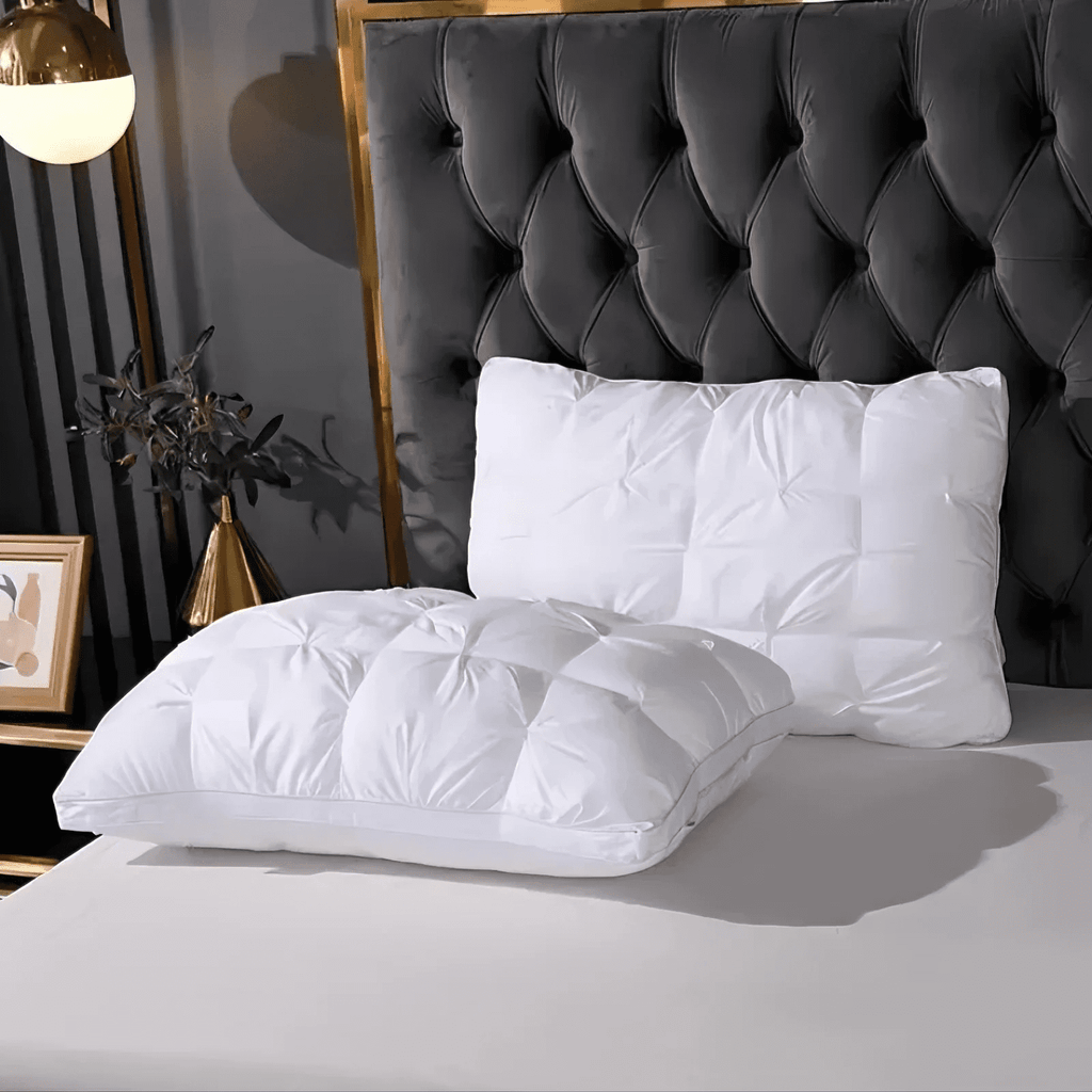 Ergonomic Memory Foam Queen Size Bed Pillows Set of 2, Hotel Quality, Down Alternative Gusseted Bed Pillows for Side, Back, or Stomach Slee... - Decorative Throw Pillow Cushion for Sofa & Bed Detail