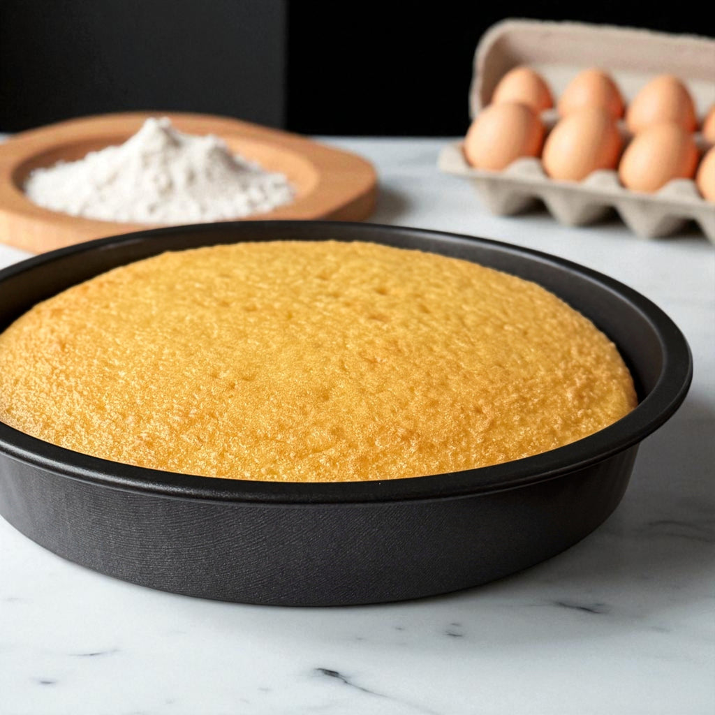 Innovative 9" x 9" Round Nonstick Steel Cake Pan, Dark Gray - Innovative Kitchen Helper for Modern Cooking Detail