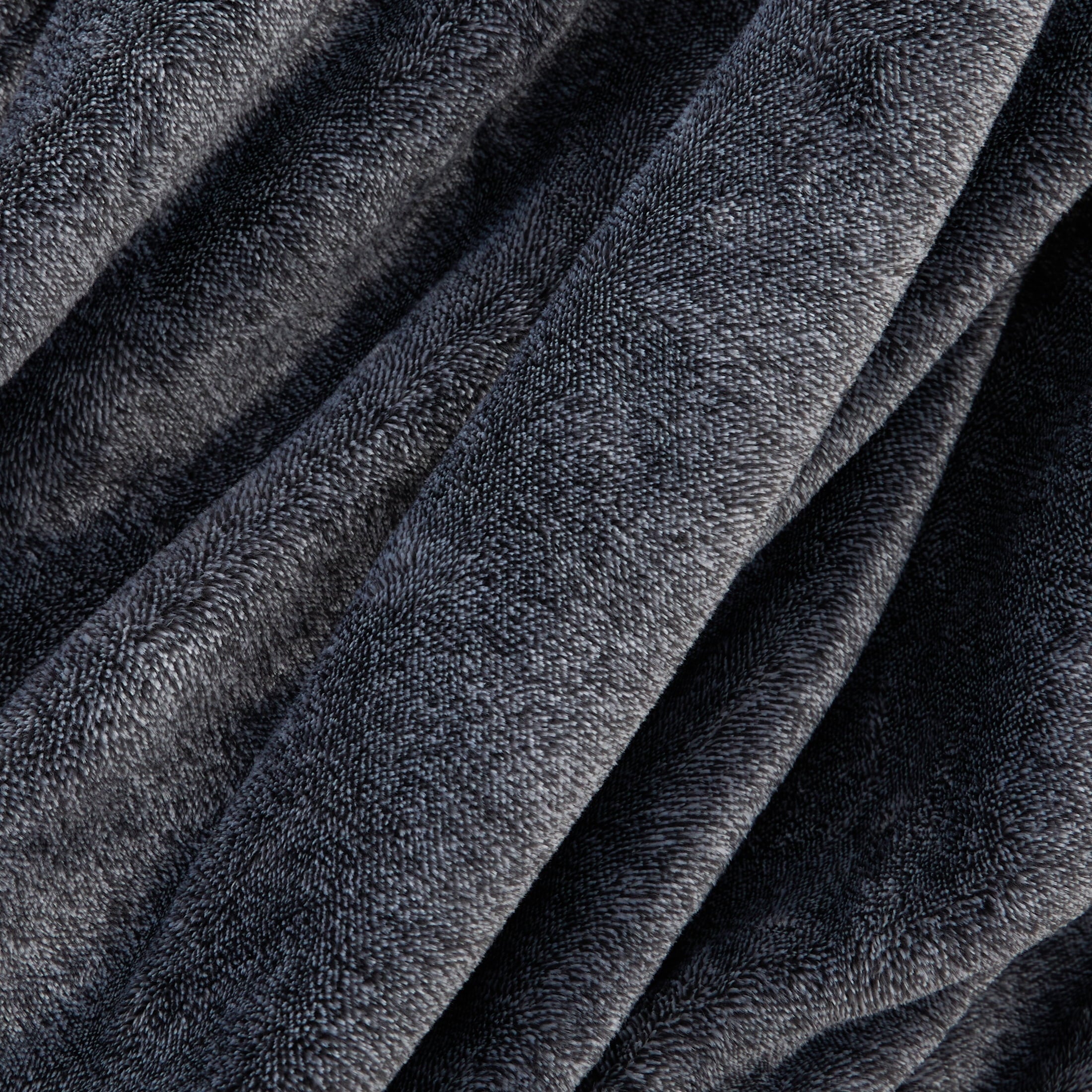 Reversible Sherpa Plush Heathered Soft Oversized Throw Blanket, Gray - Lightweight Plush Warm Blanket for All Seasons Detail