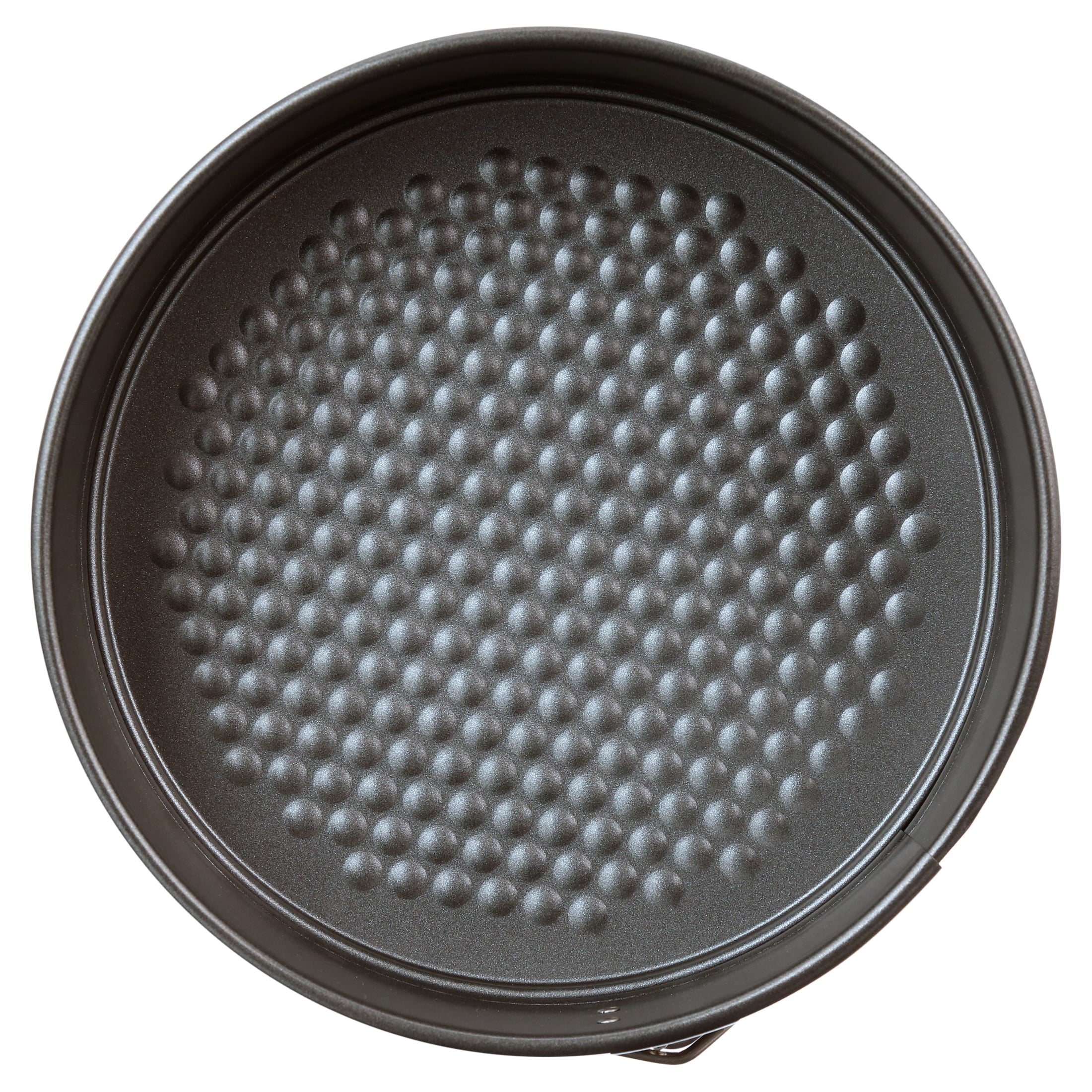 Innovative 8", 9", 10" Round Nonstick Carbon Steel Springform Cake Pans, Gray, Set of 3 - Multi-Functional Manual Food Chopper & Slicer Detail