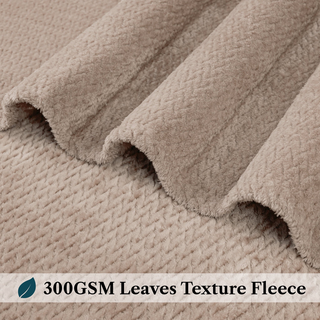 Lightweight Warm Soft Fleece Taupe Tan Throw Blanket for Couch, Lightweight Plush Warm Blankets for Bed, Fuzzy Cozy Flannel Blanket Th... - Luxury Knitted Decorative Throw Blanket with Fringes Detail