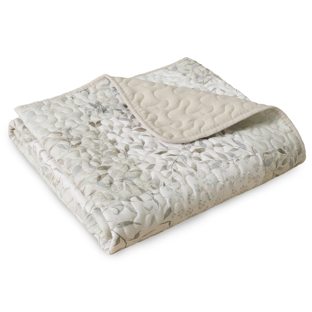 Decorative Knitted Microfiber Boho Patchwork Pattern Quilted Throw Blanket for Bed/Couch/Sofa, Soft and Lightweight (50"x 60", Grey) - Lightweight Plush Warm Blanket for All Seasons Detail