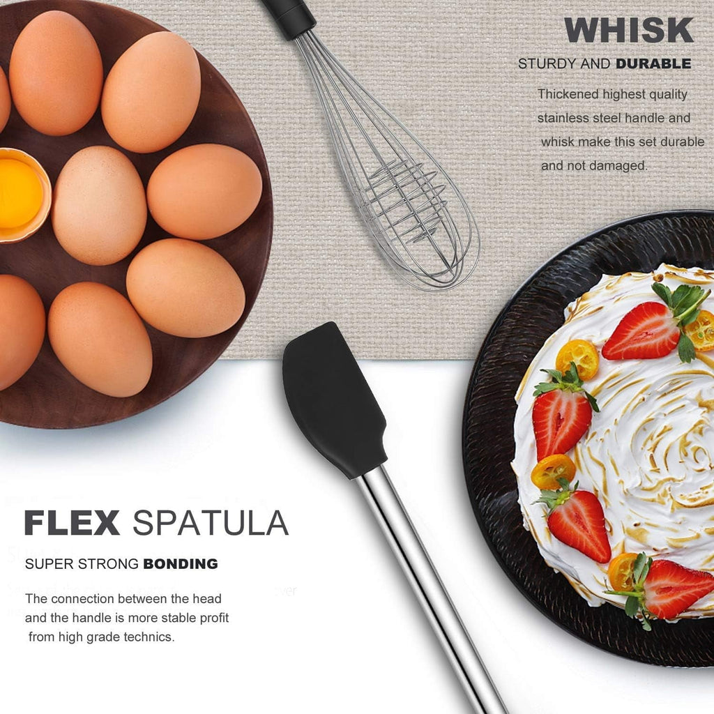 Non-Stick Safe Kitchen Utensil Set-Silicone Cooking Utensils-33 Kitchen Gadgets & Spoons for Nonstick Cookware-Silicone and Stainles... - Premium Stainless Steel Cooking Utensil for Non-Stick Pots Detail