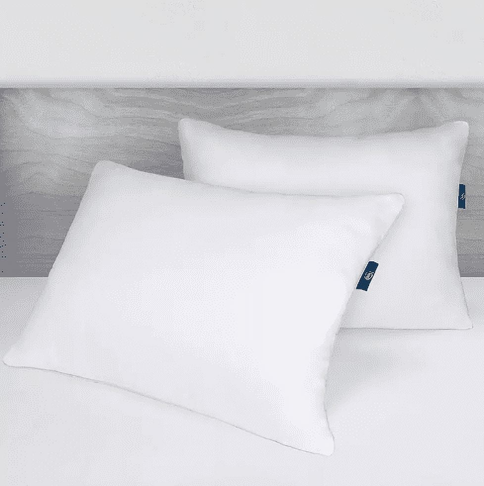 Decorative Plump Queen Microfiber Polyester Bed Pillows Hypoallergenic (2 Count) - Orthopedic Shredded Foam Bed Pillow Set Detail