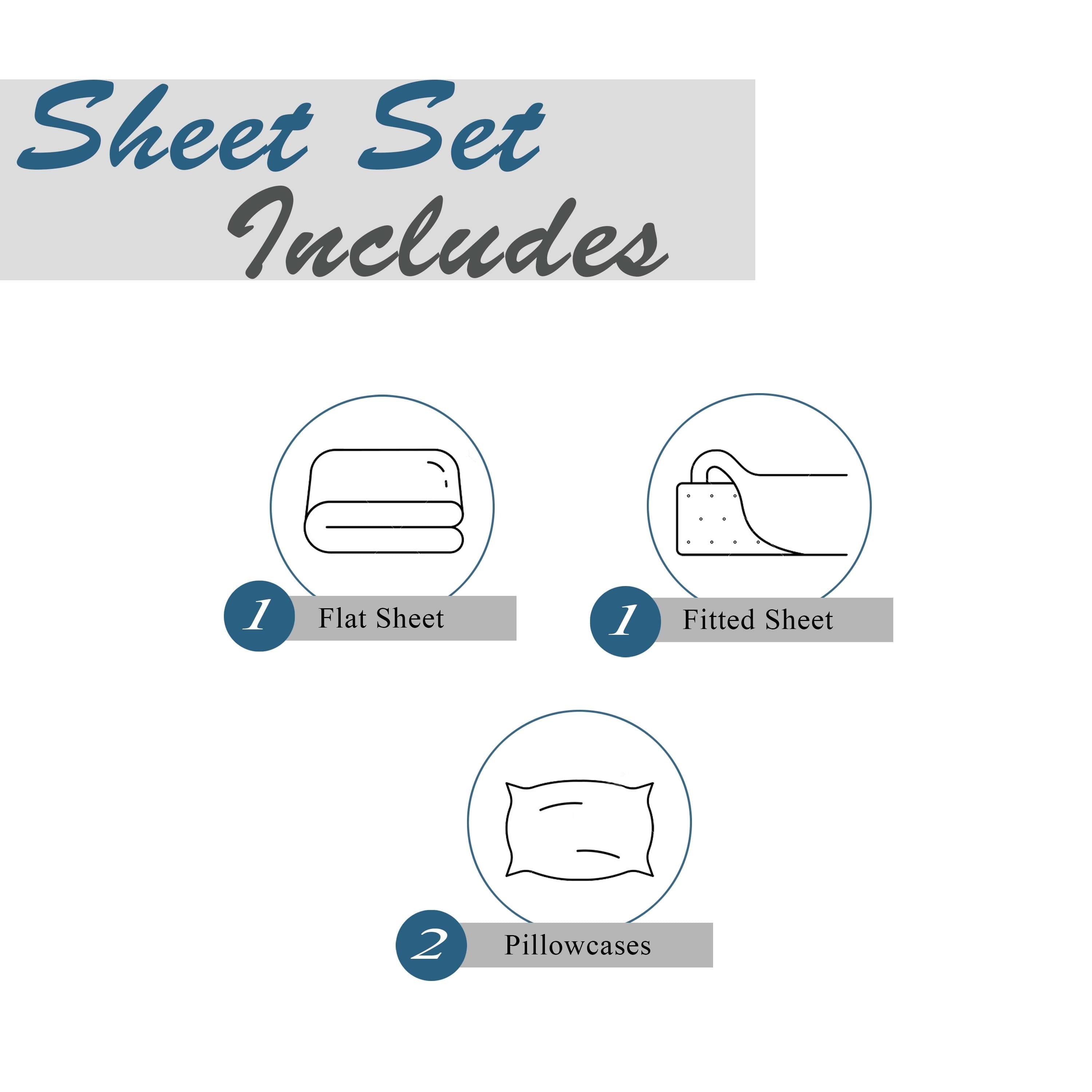 Breathable Luxury Cotton Rich Extra Soft Jersey Bed Sheet Set, Queen, Charcoal, 4 Pieces - Luxury Bed Sheet Set with Deep Pockets Detail