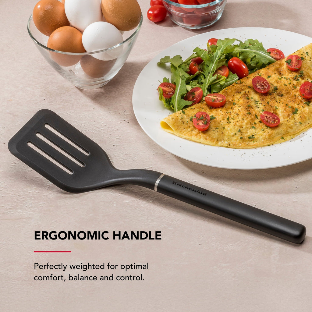 Chef-Quality 3-Piece Cooking Utensils Set with Ergonomic Handles, Black - High-Precision Culinary Tool for Baking & Cooking Detail