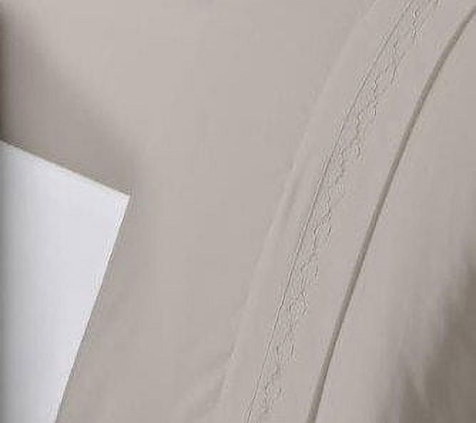 Wrinkle-Resistant Luxury Silver Gray Microfiber bed Sheet Sets, 4-pieces, Twin size - Premium Ultra-Soft Pillowcase Pair for Sleeping Detail