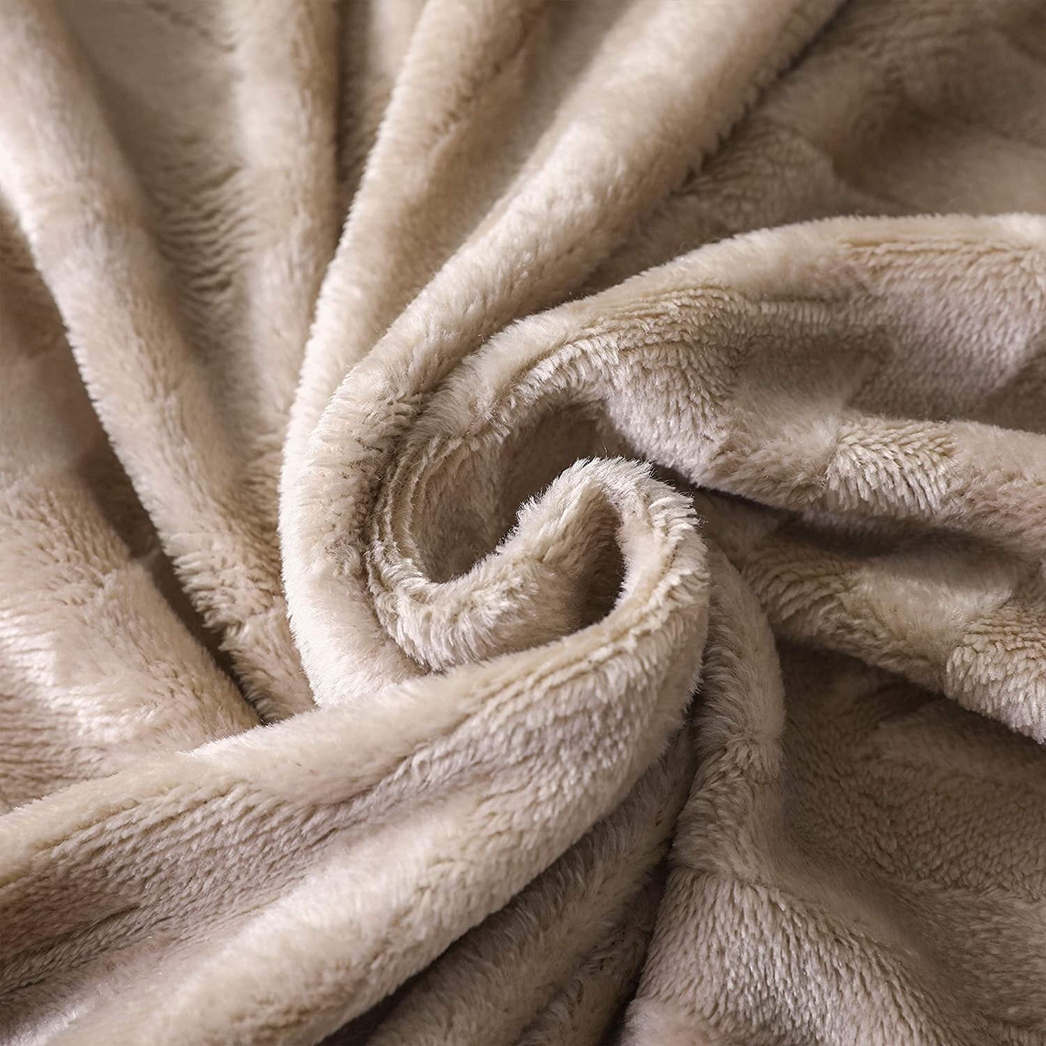 Super Soft Flannel Soft Flannel Fleece Lightweight 50"x60" Throw Blanket, Brushed Chevron Design Fluffy Plush Cozy Blanket for All Seaso... - Cozy Fleece Throw Blanket for Couch & Bed Detail