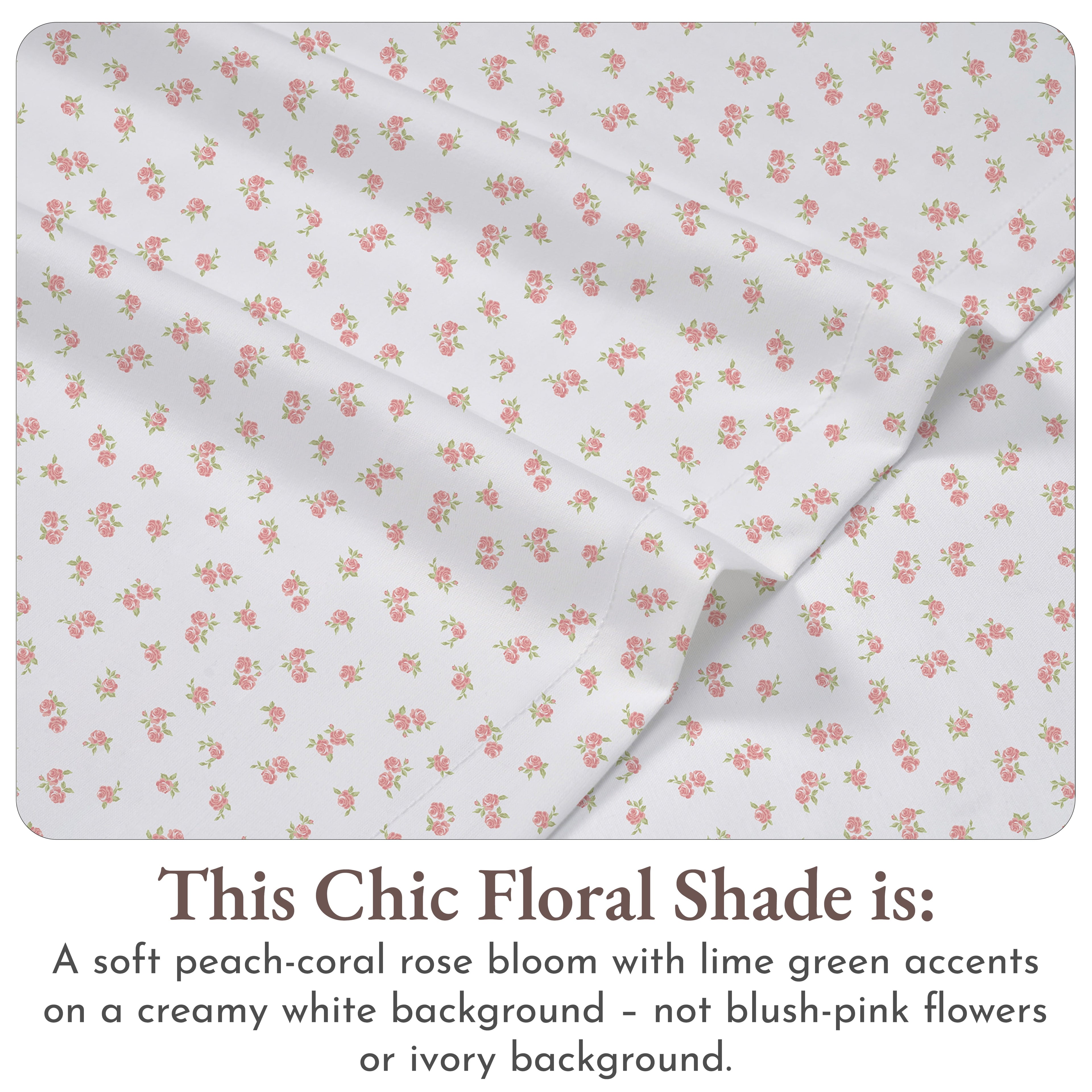 Ultra-Soft 4 Piece Printed Floral Bed Sheets Queen Size Set - 100% Cotton Sheets Queen, Soft Sateen Bedsheets, Deep Pocket Queen... - Luxury Bed Sheet Set with Deep Pockets Detail