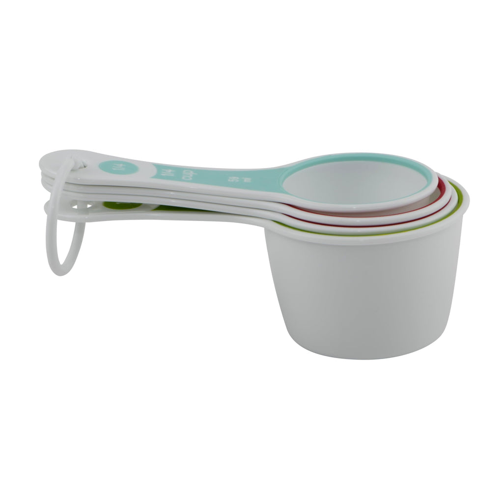 Time-Saving (3 pack) 4-Piece Measuring Cups Set, Multicolor - Premium Stainless Steel Garlic Presser & Peeler Detail