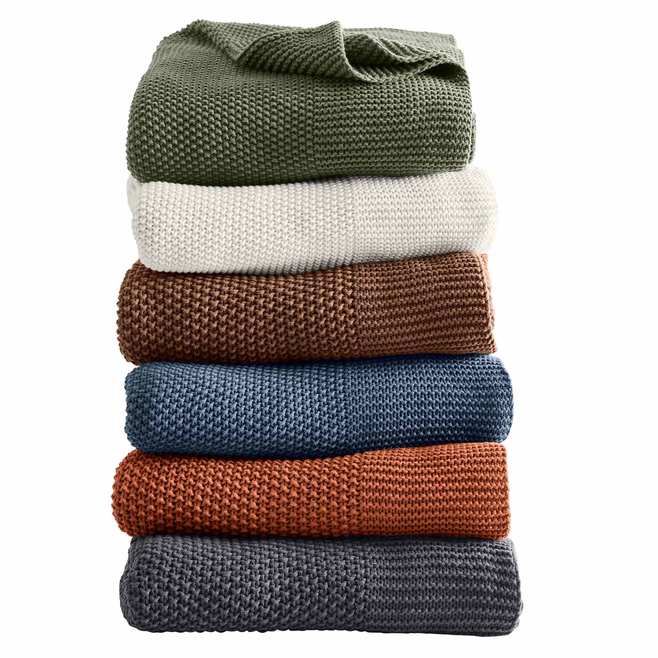 Super Soft Flannel Chunky Knit Papyrus Throw, Cotton-Blend, 50"x60", 2.3 lb, All Ages - Super Soft Reversible Sherpa Flannel Blanket Detail