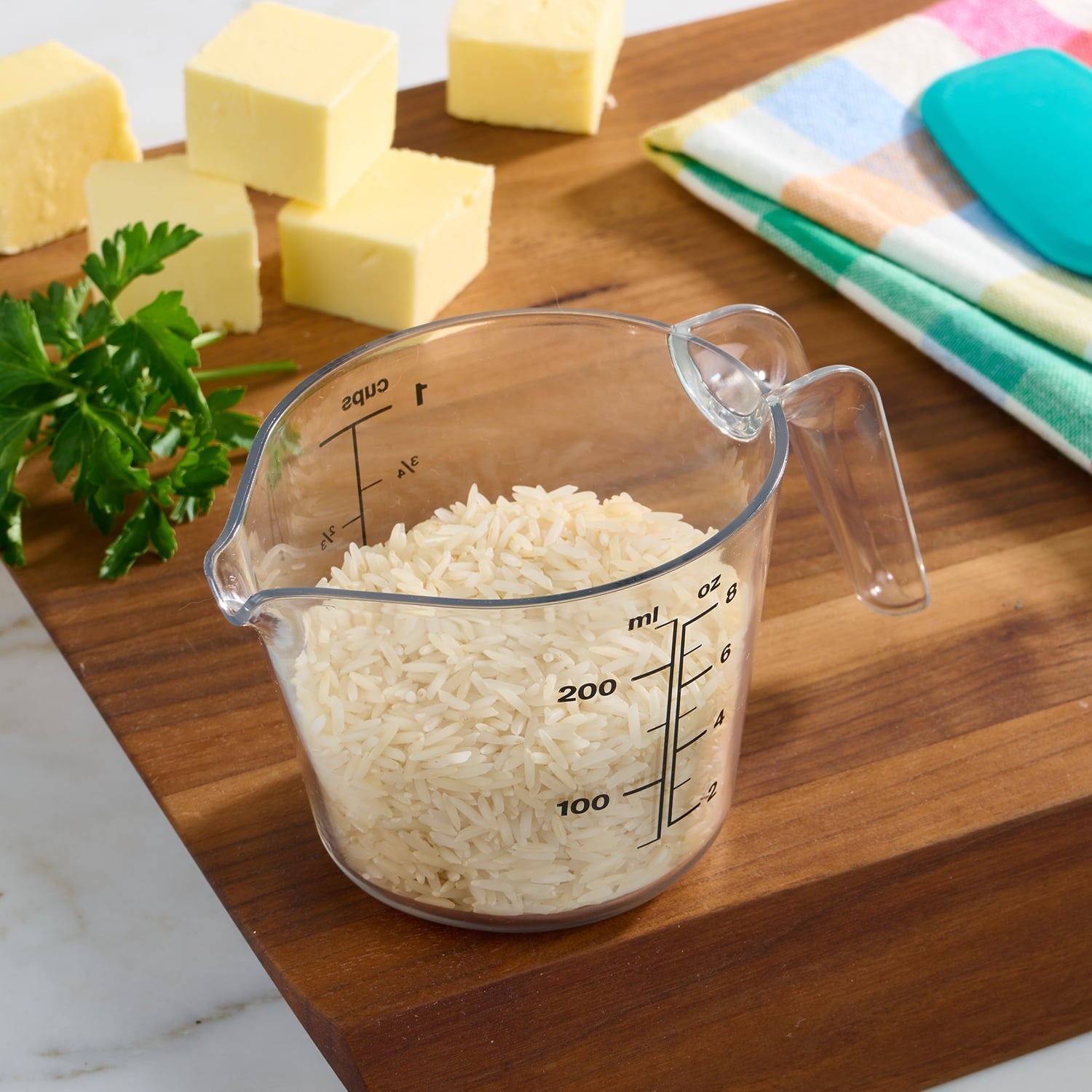 Innovative 1 Cup Large Spout Plastic Measuring Cup, Clear - Multi-Functional Manual Food Chopper & Slicer Detail